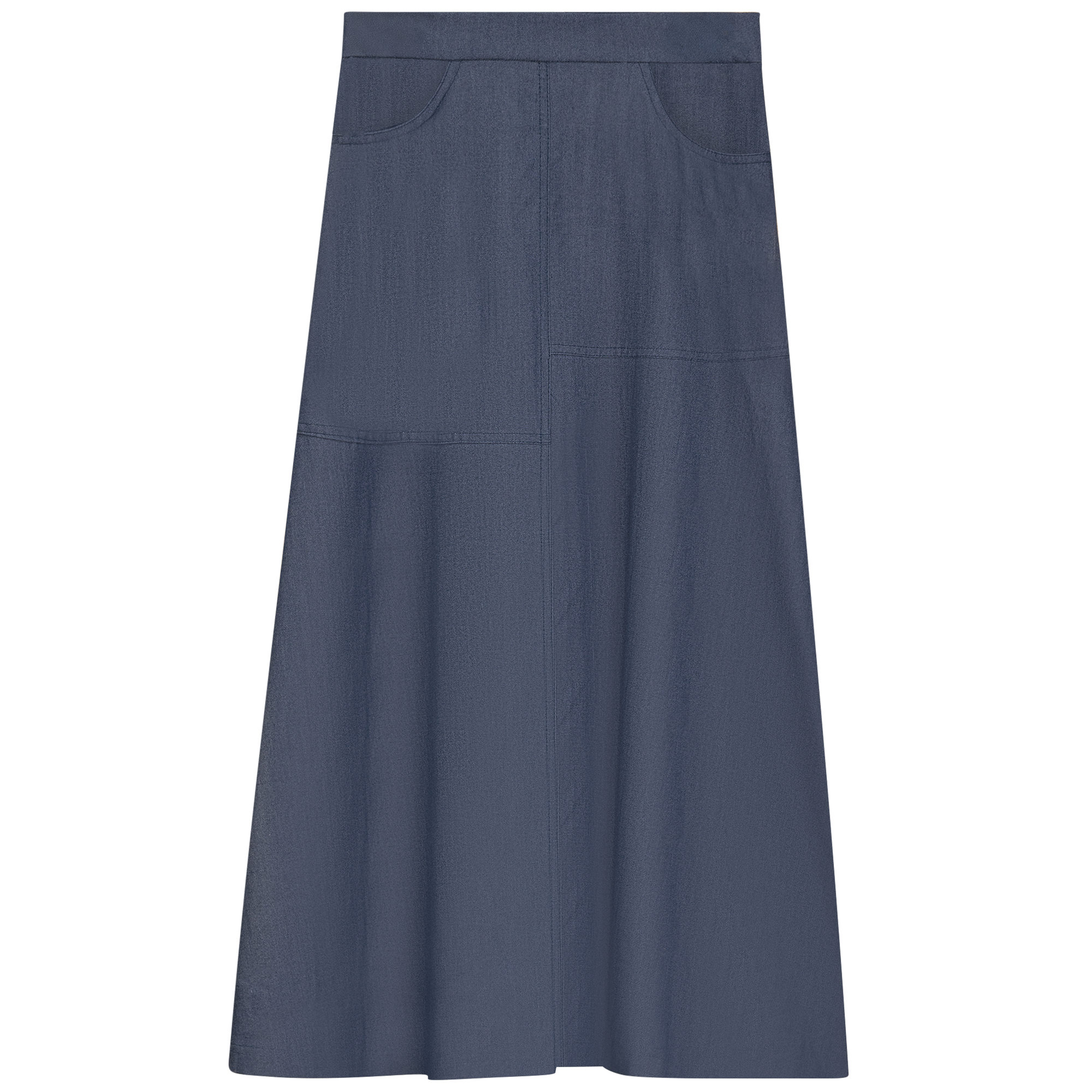 Denim Flare Skirt in Dark Denim by E.U.X. Exclusive