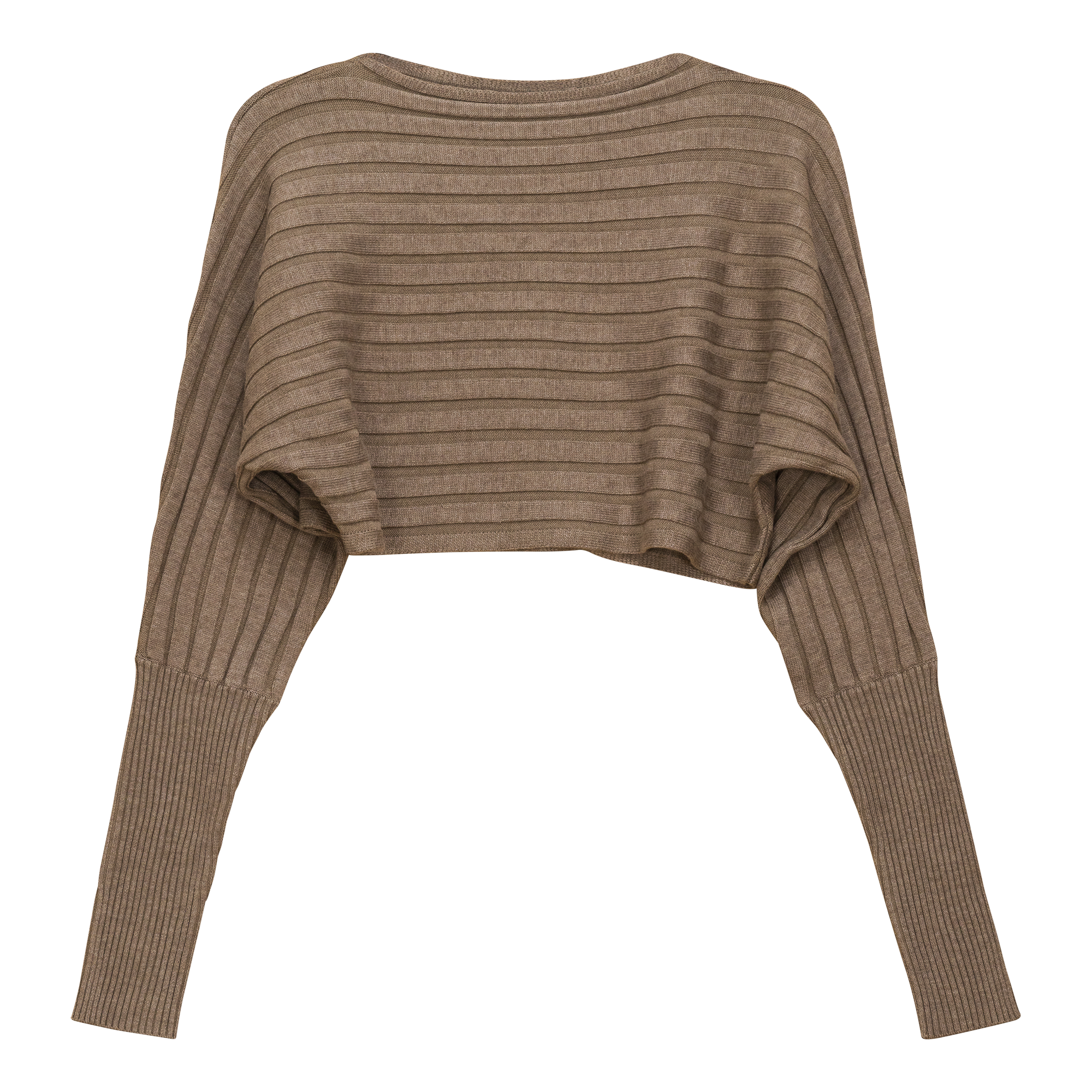 Cropped Dolman Sweater in Stone by MiuMax