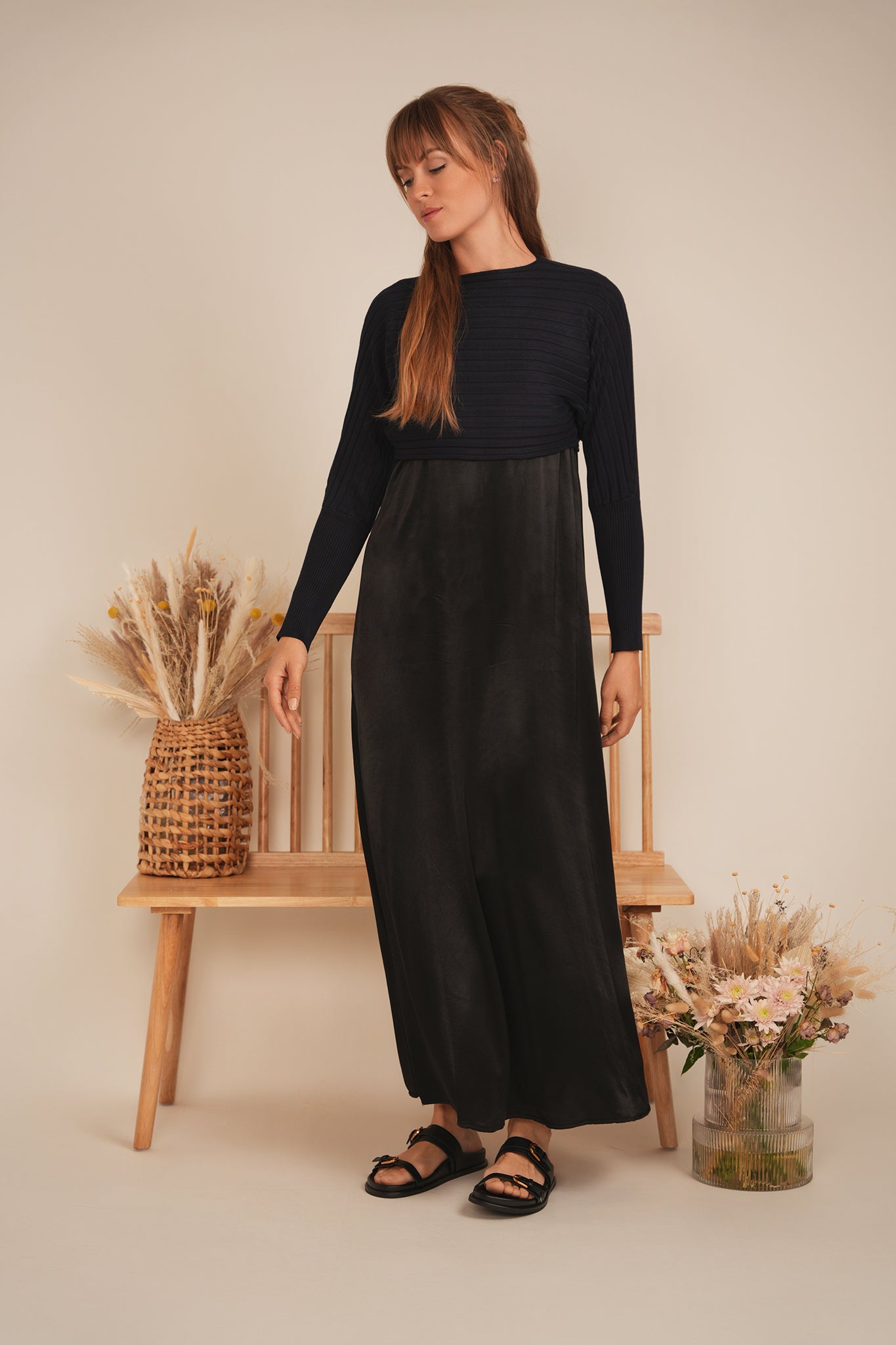 Cropped Dolman Sweater in by MiuMax