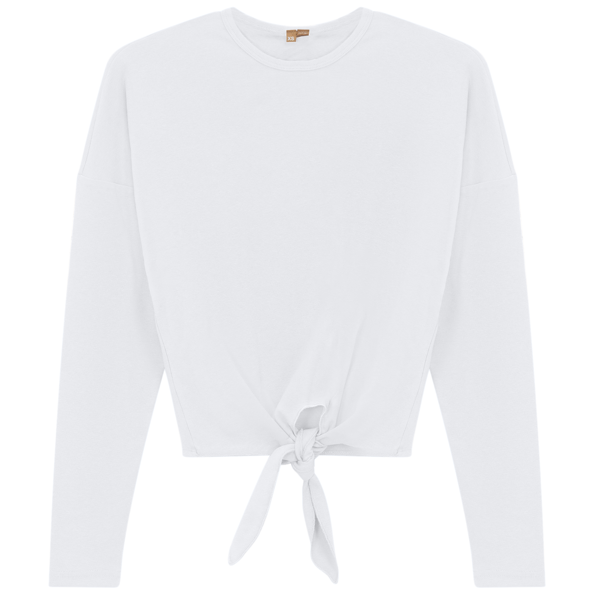 Tie Tee in White by Positive