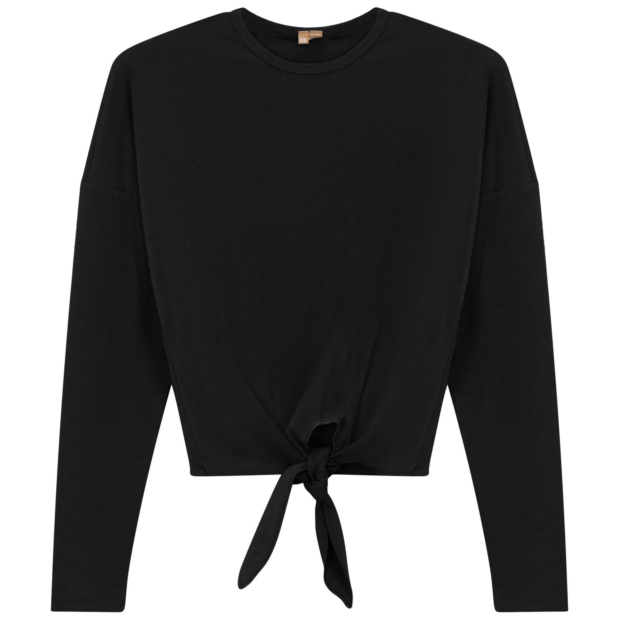 Tie Tee in Black by Positive