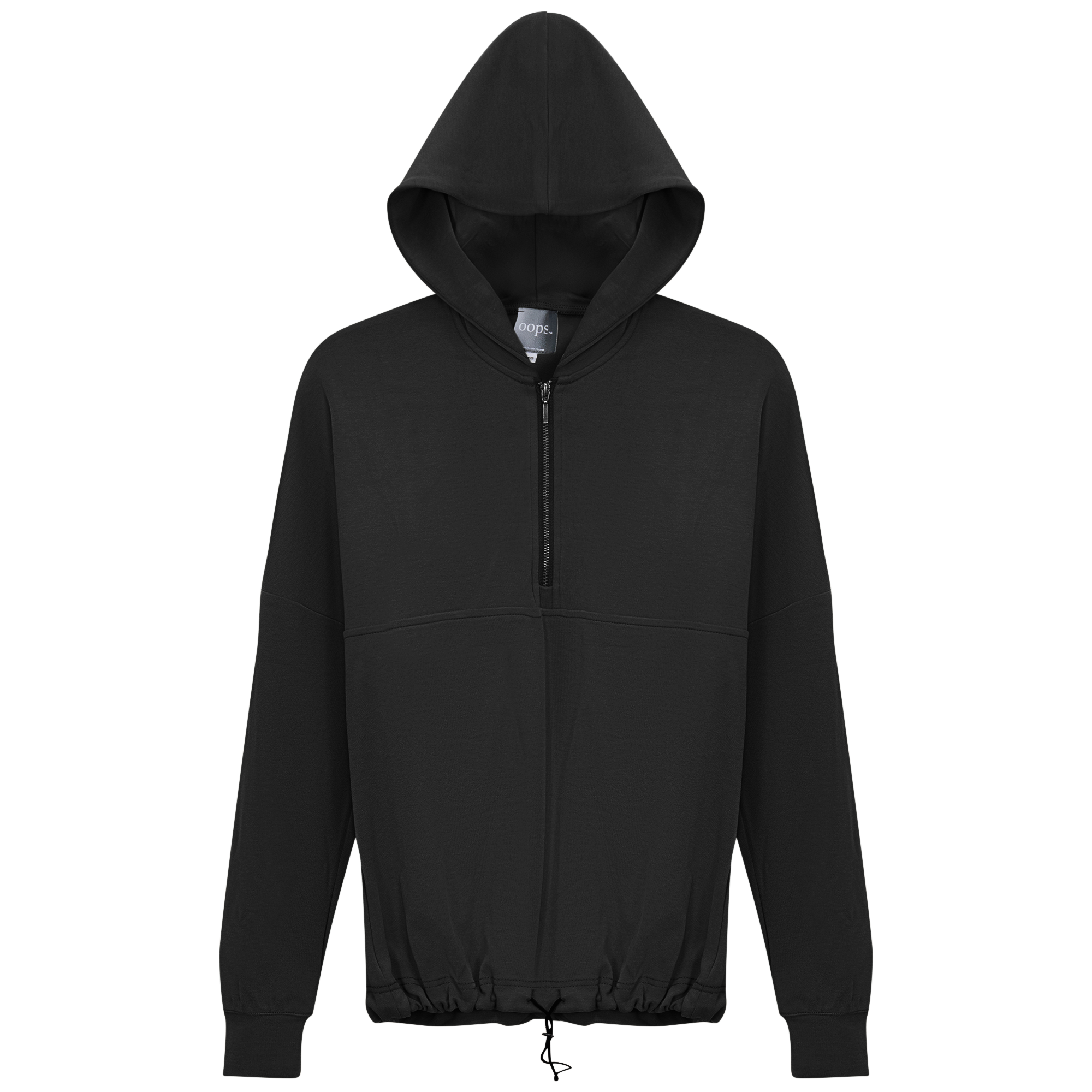 Hooded Bungee Sweatshirt in Black by Oops