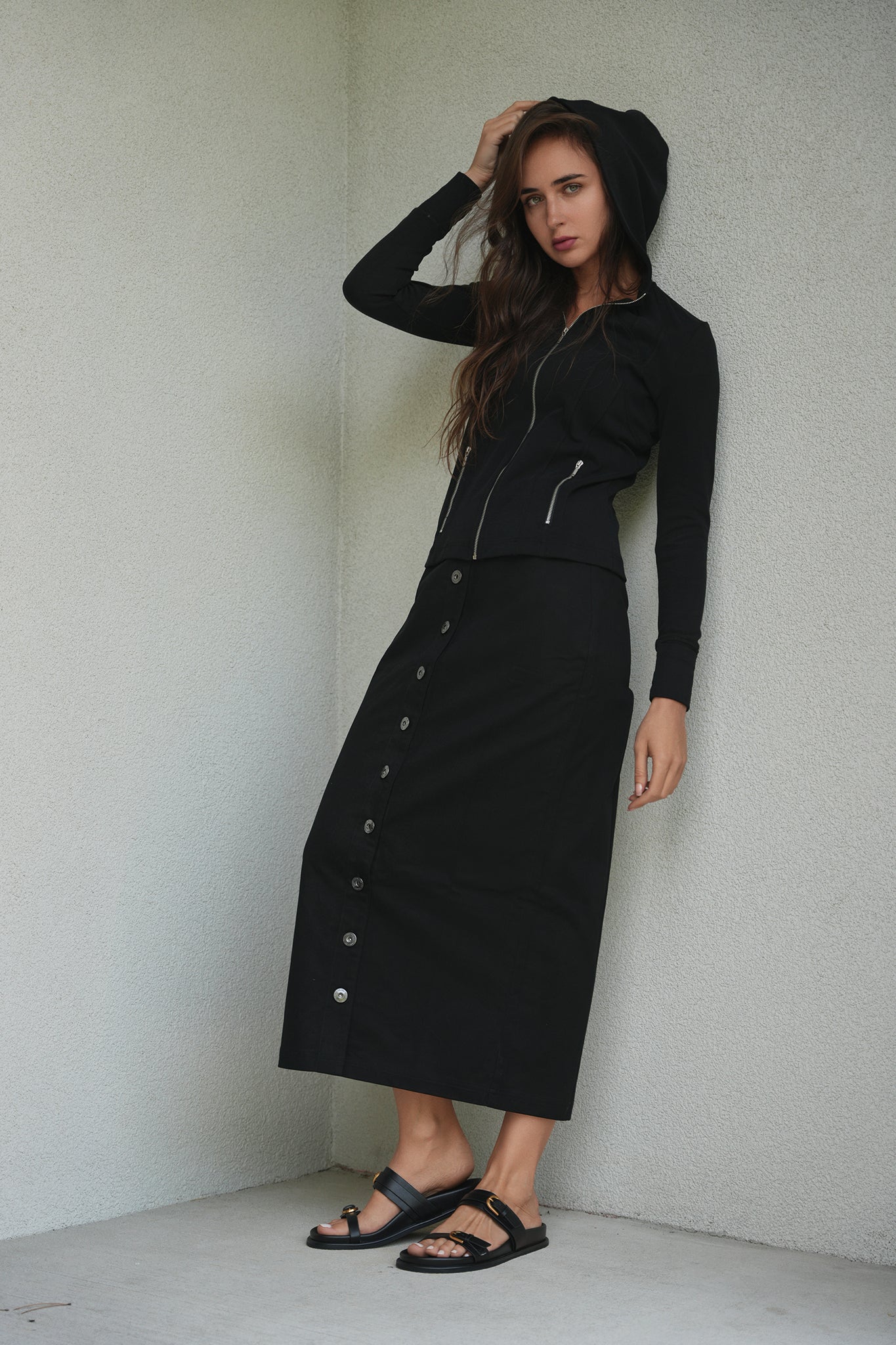 Seam Hoodie Zip Up Sweatshirt in by Faves