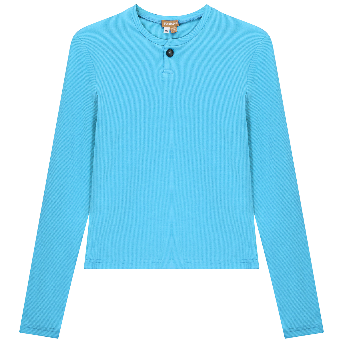 Short Henley Tee in Capri by Positive