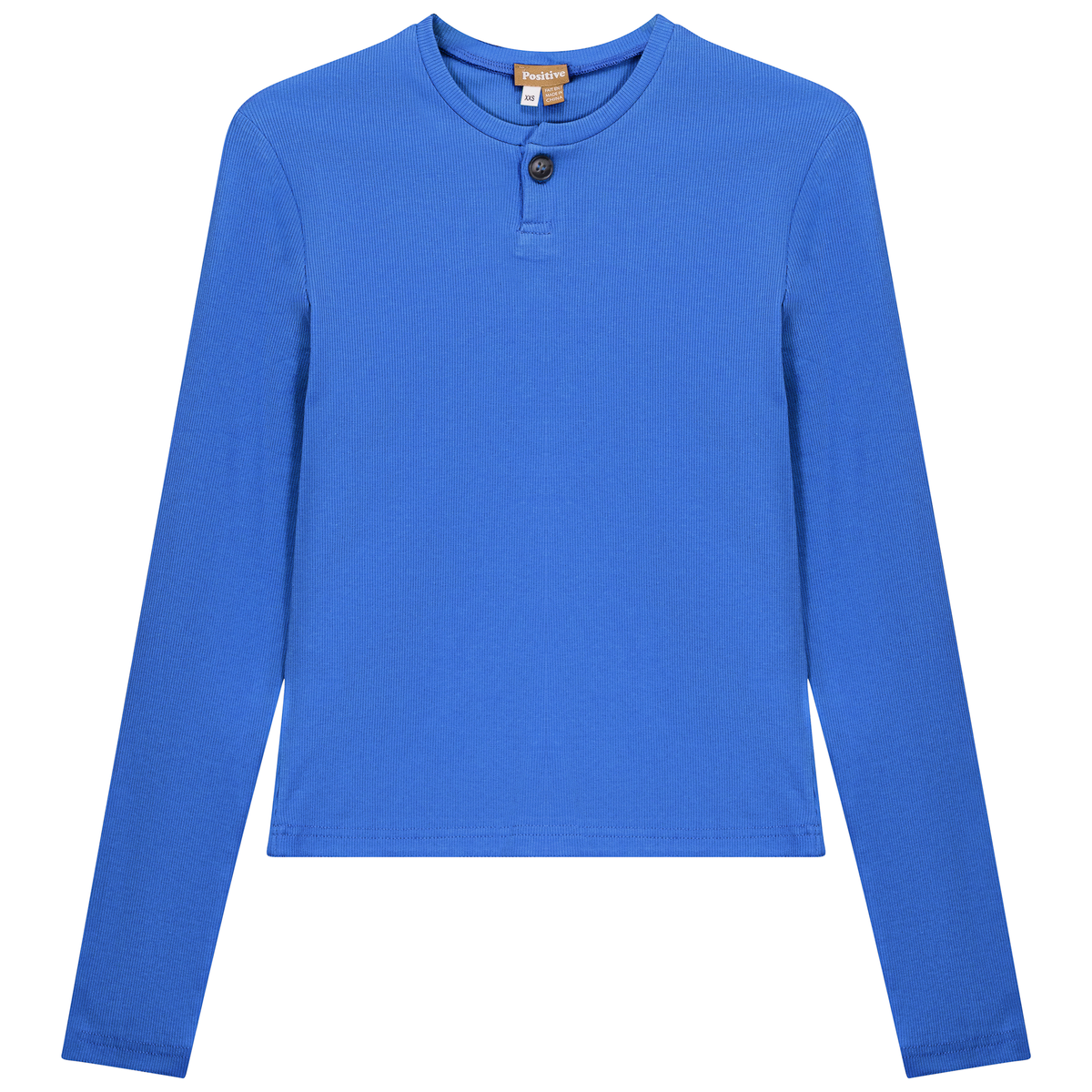 Short Henley Tee in Light Sapphire by Positive