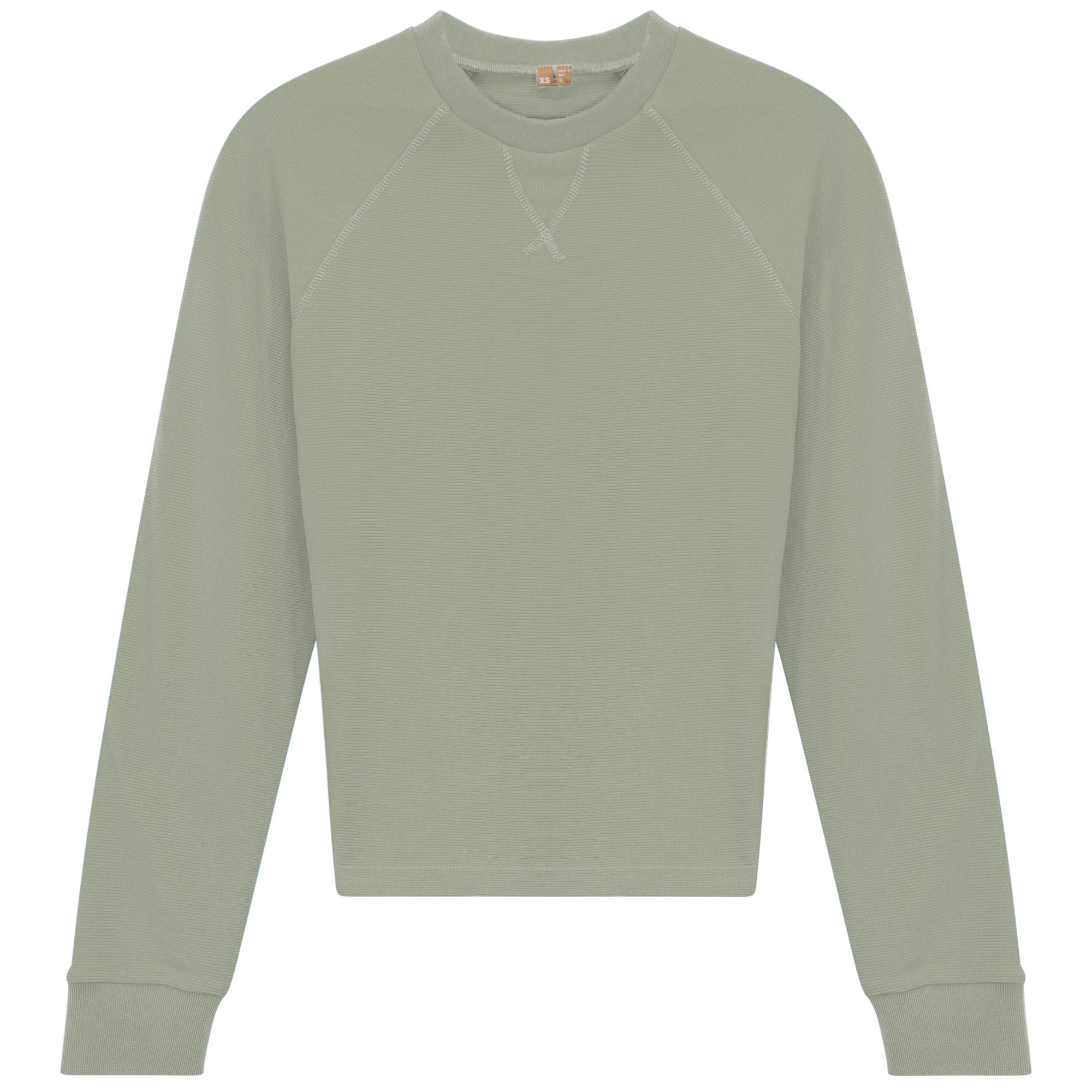 Raglan Sleeves Ribbed Tee in Basil by Positive