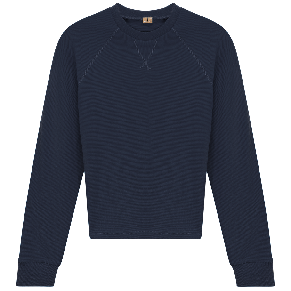 Raglan Sleeves Ribbed Tee in Dark Navy by Positive