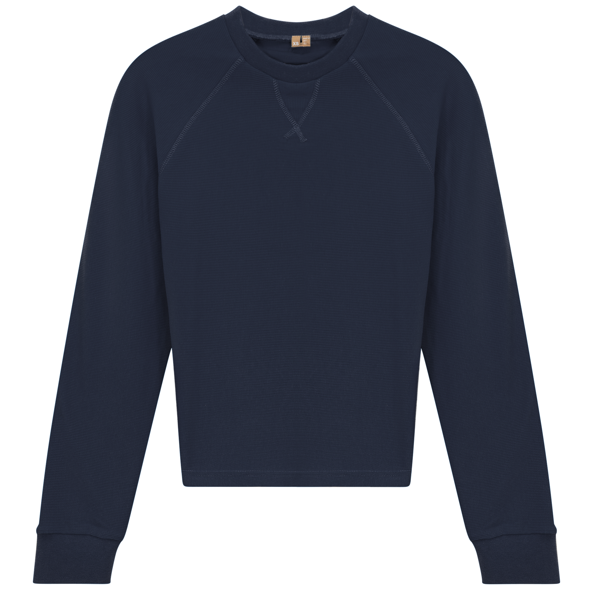 Raglan Sleeves Ribbed Tee in Dark Navy by Positive