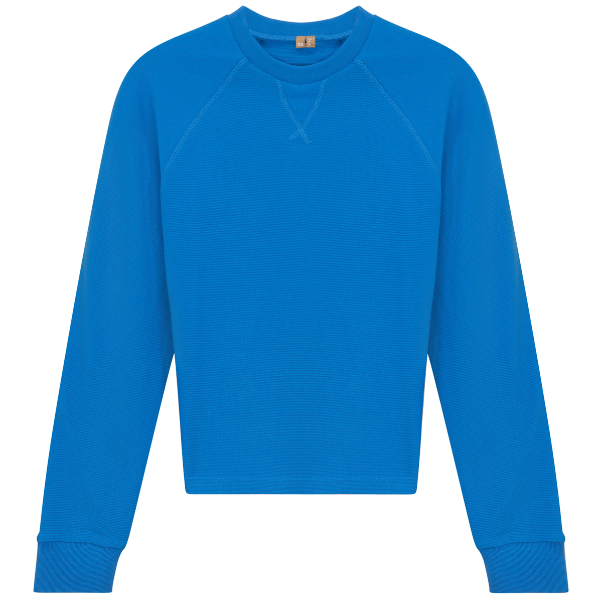 Raglan Sleeves Ribbed Tee in French Blue by Positive