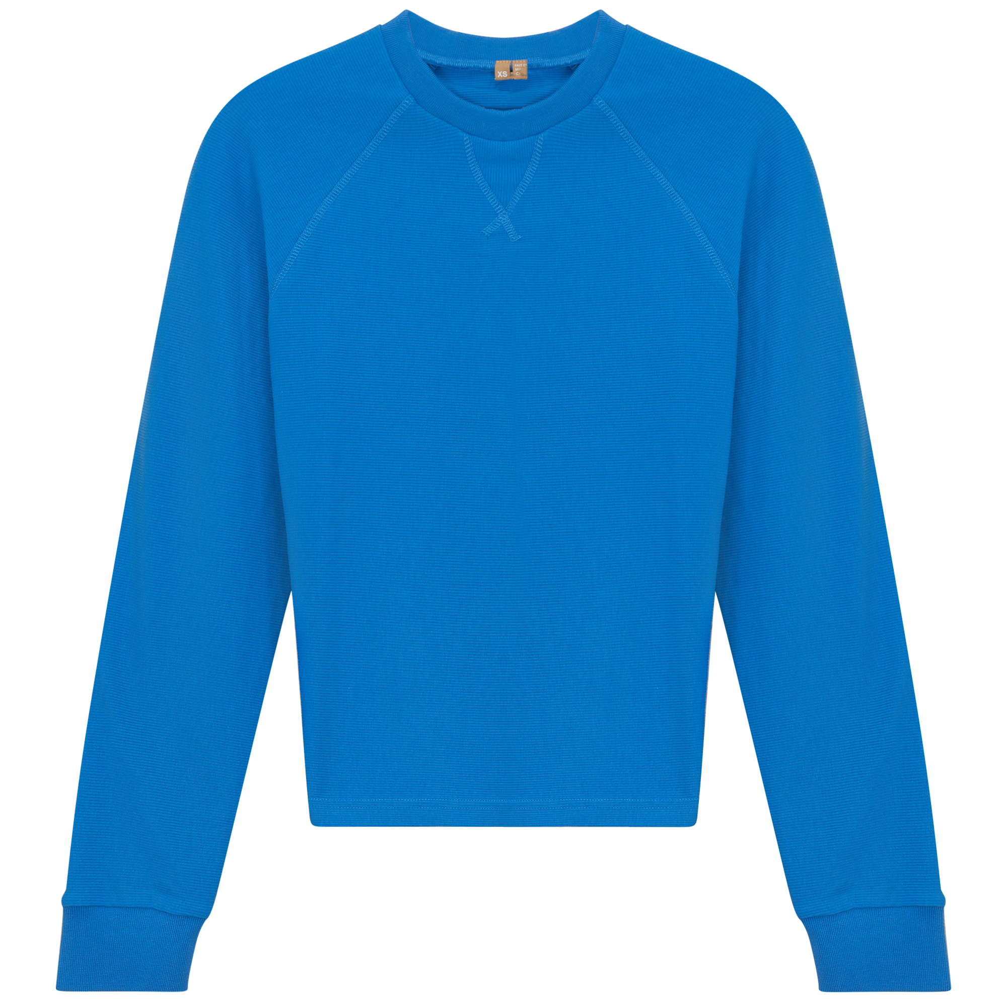 Raglan Sleeves Ribbed Tee in French Blue by Positive