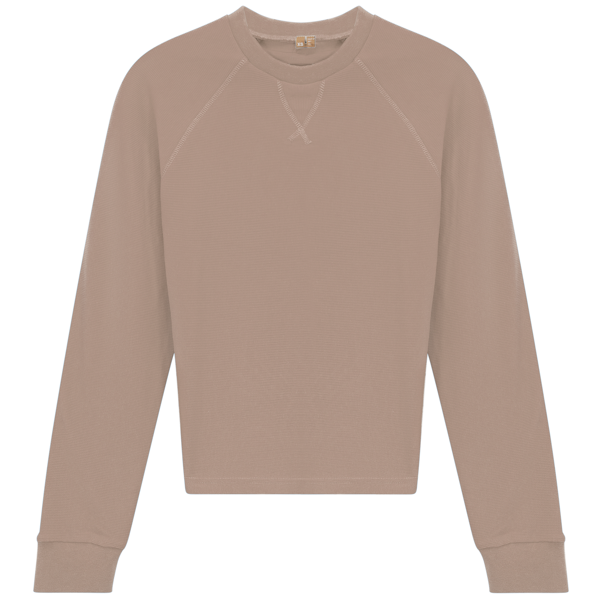Raglan Sleeves Ribbed Tee in Sand by Positive