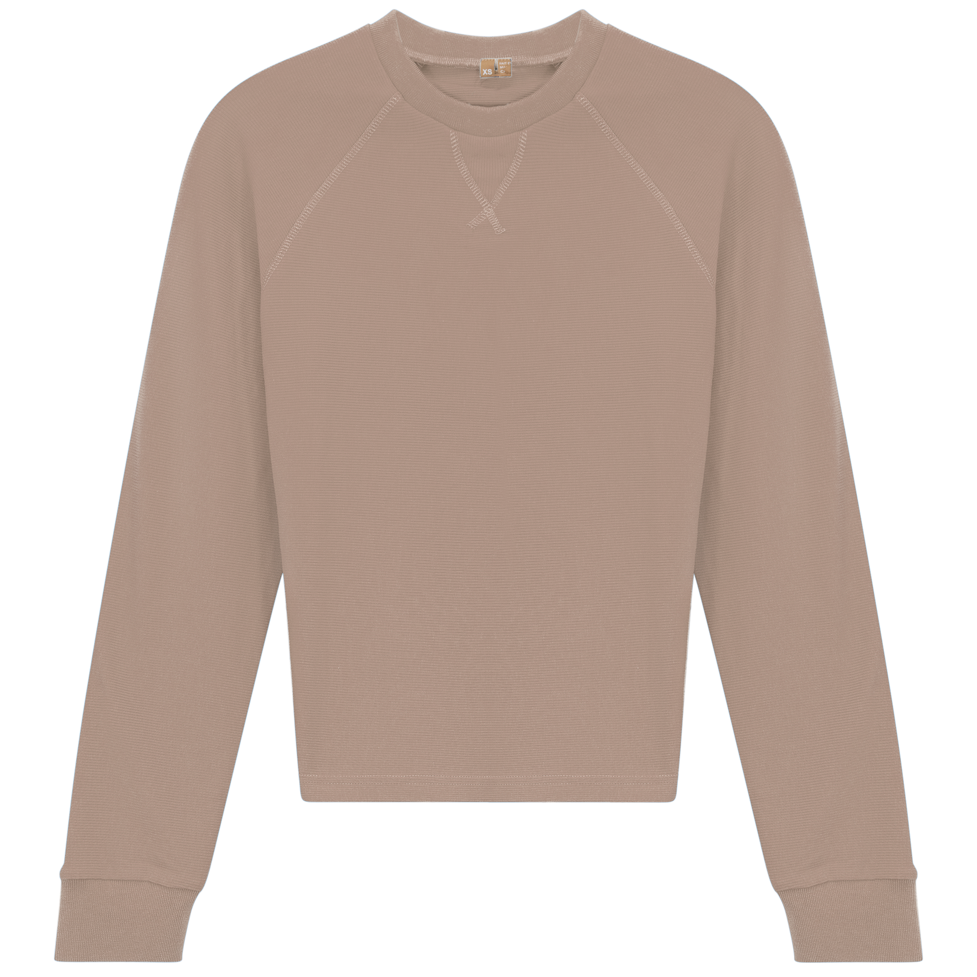 Raglan Sleeves Ribbed Tee in Sand by Positive