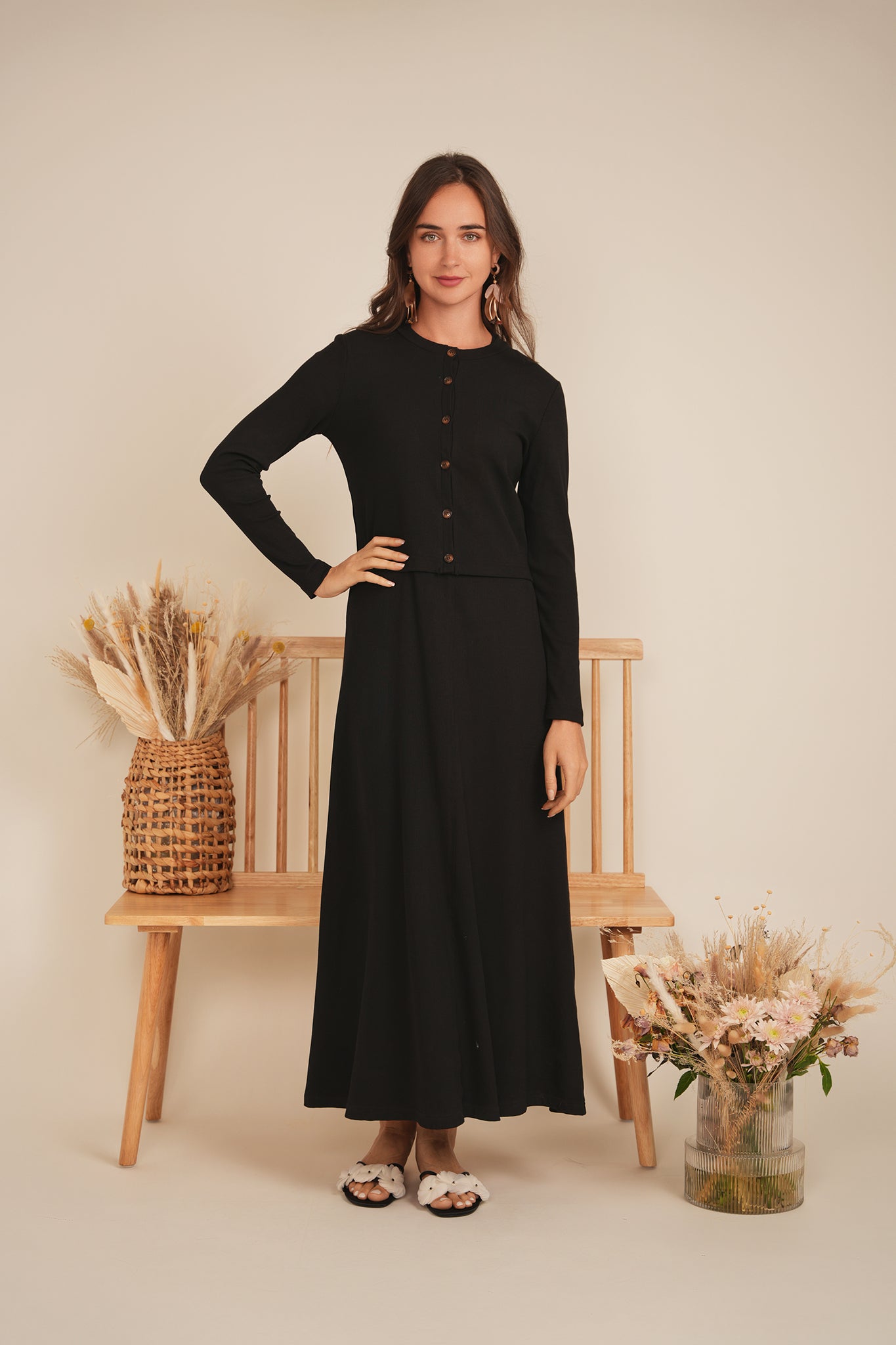 Ribbed Maxi Jumper in by Positive