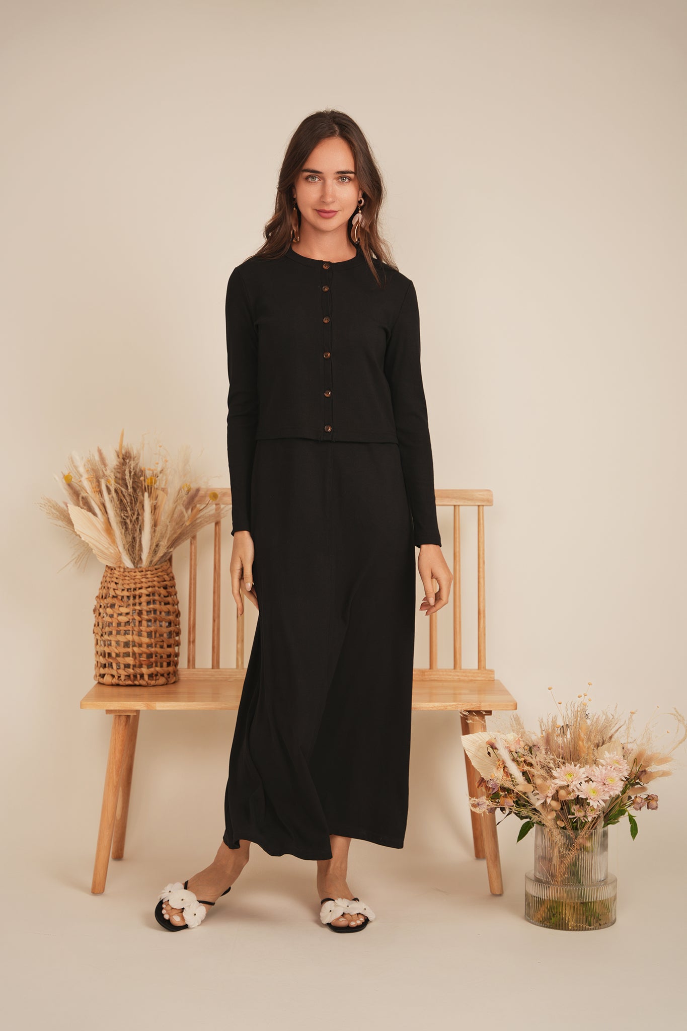 Ribbed Maxi Jumper in by Positive