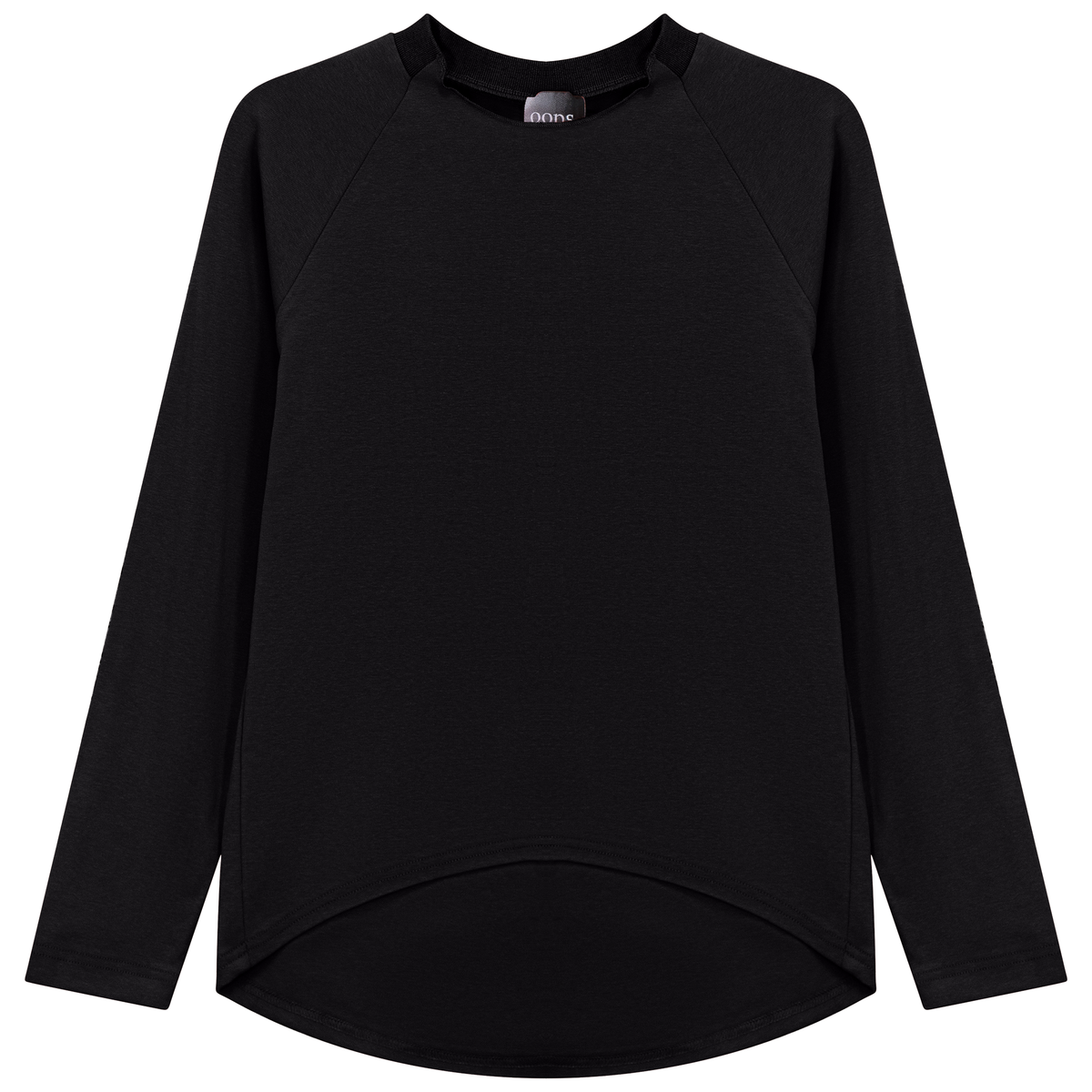 Pleat Back Tee in Black by Oops