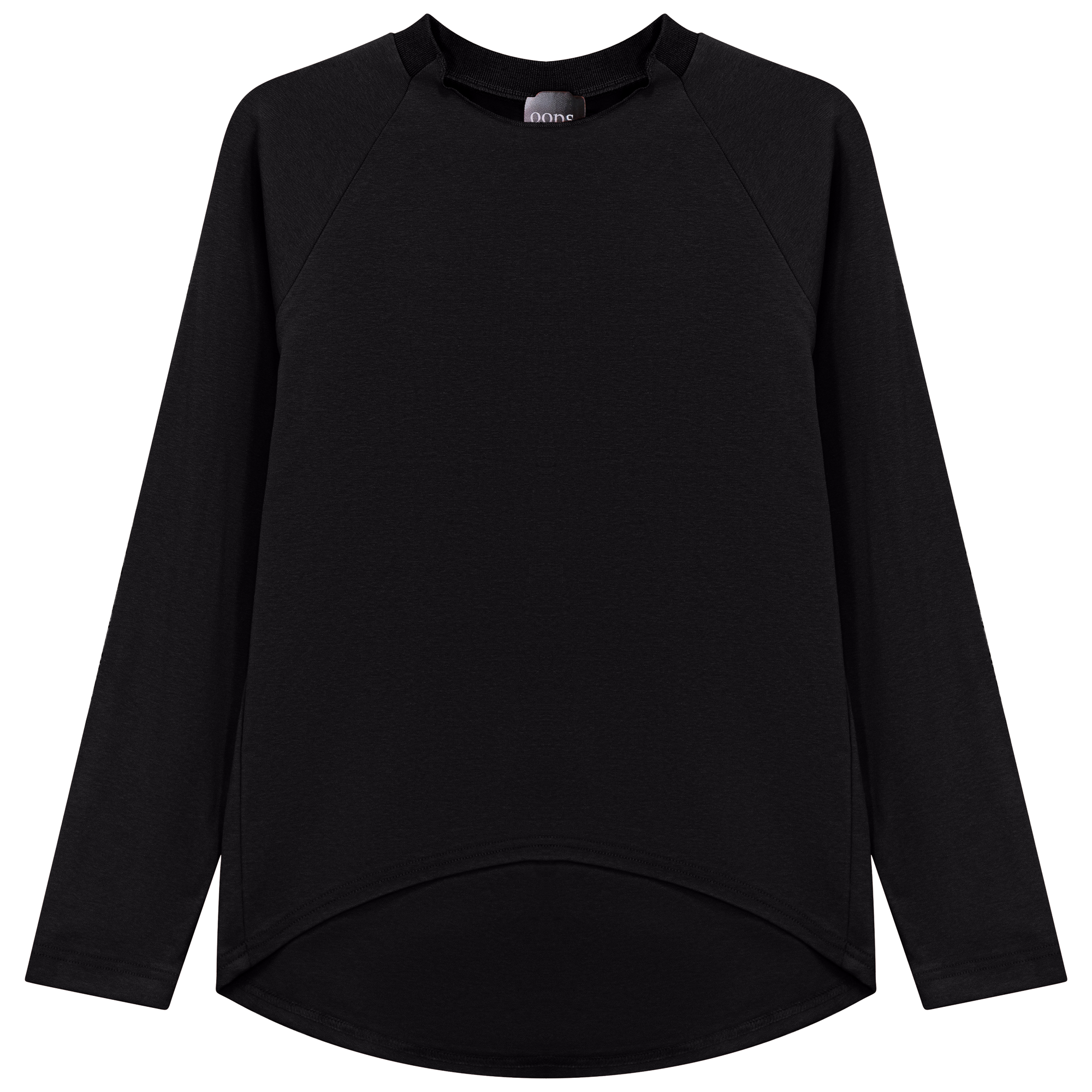 Pleat Back Tee in Black by Oops