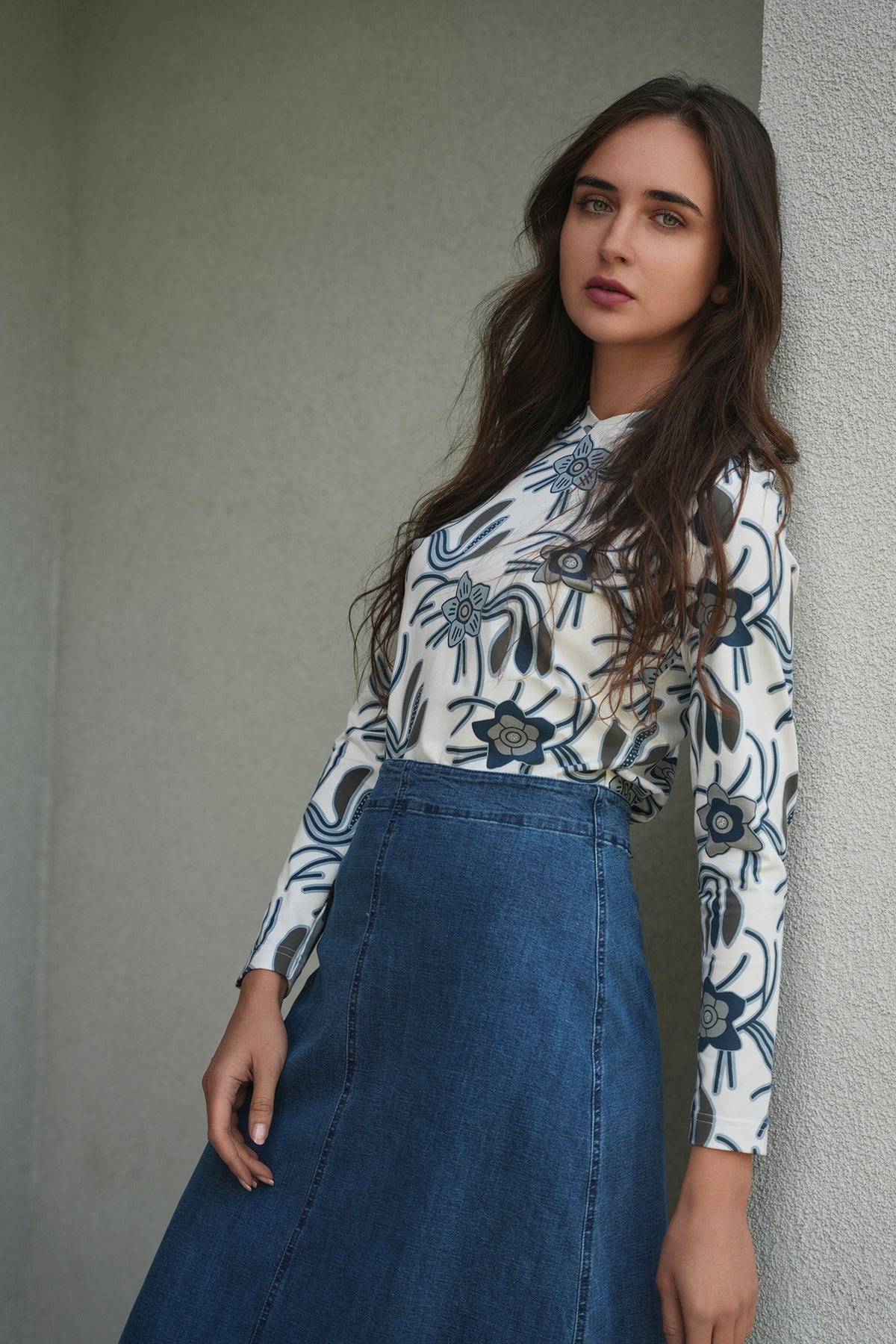 Cotton Printed Tee in by 24-Jul