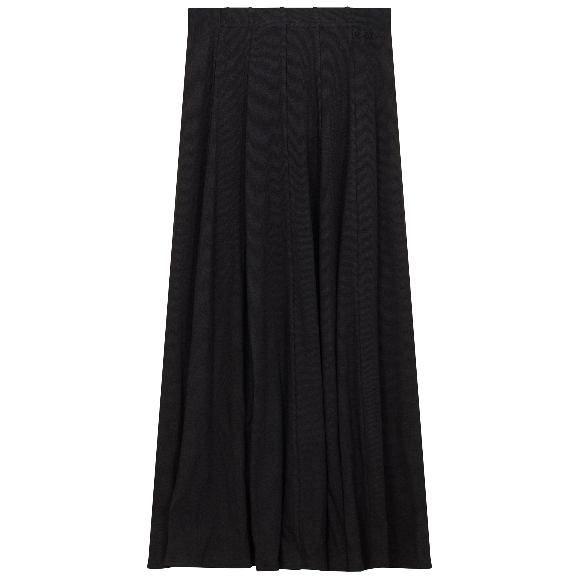 Ribbed Midi Panel Skirt in by Positive