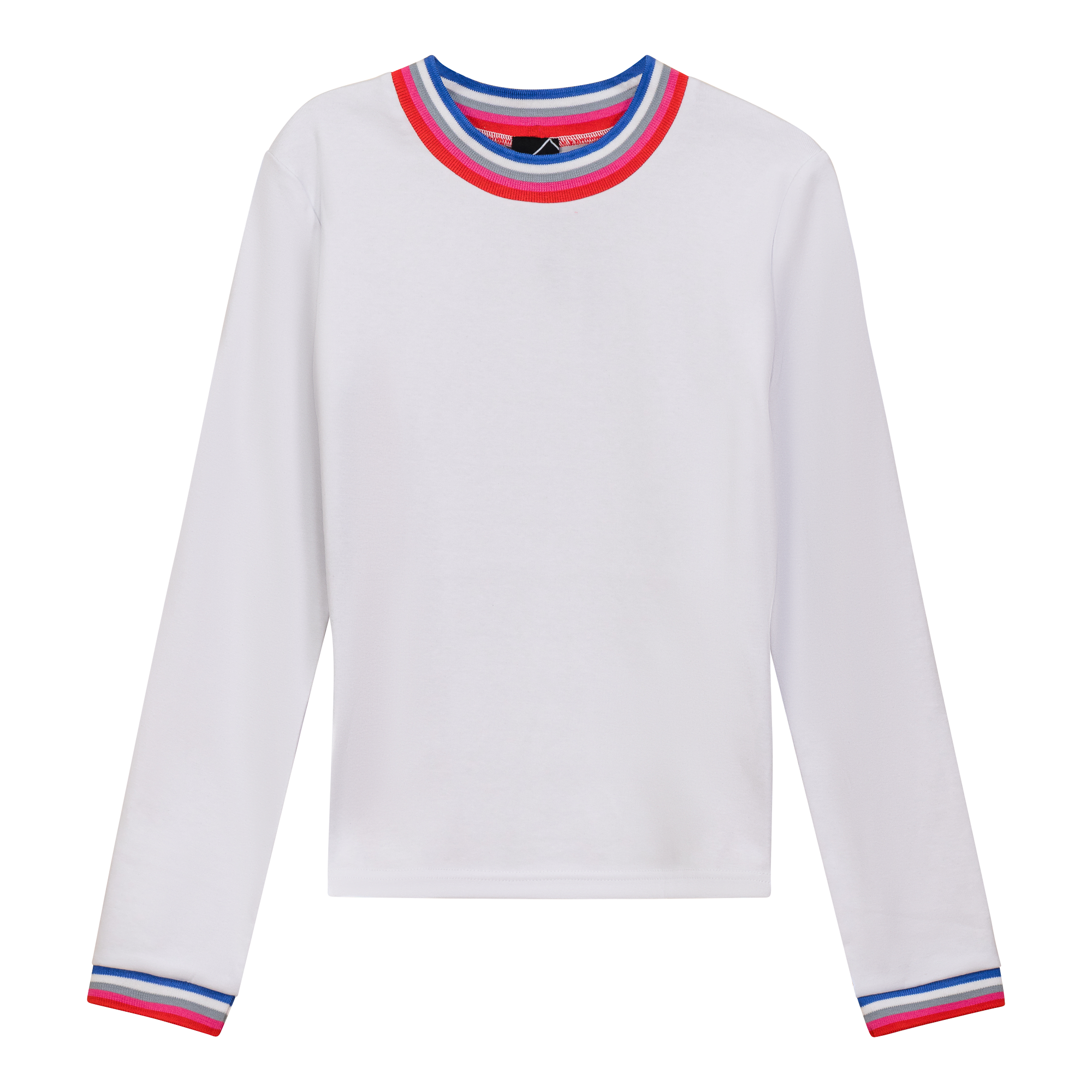 Mock Striped Tee in White by Spades