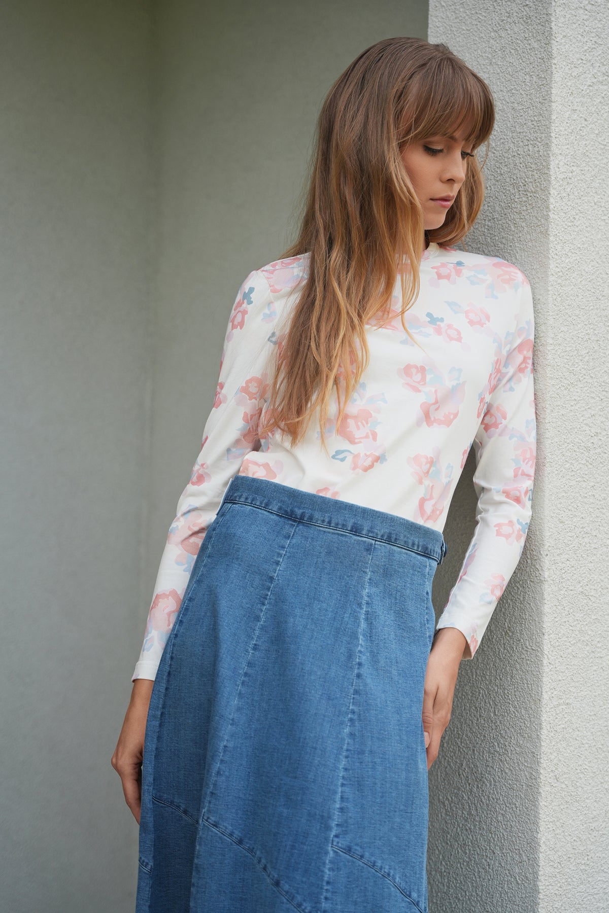 Cotton Printed Tee in by 24-Jul
