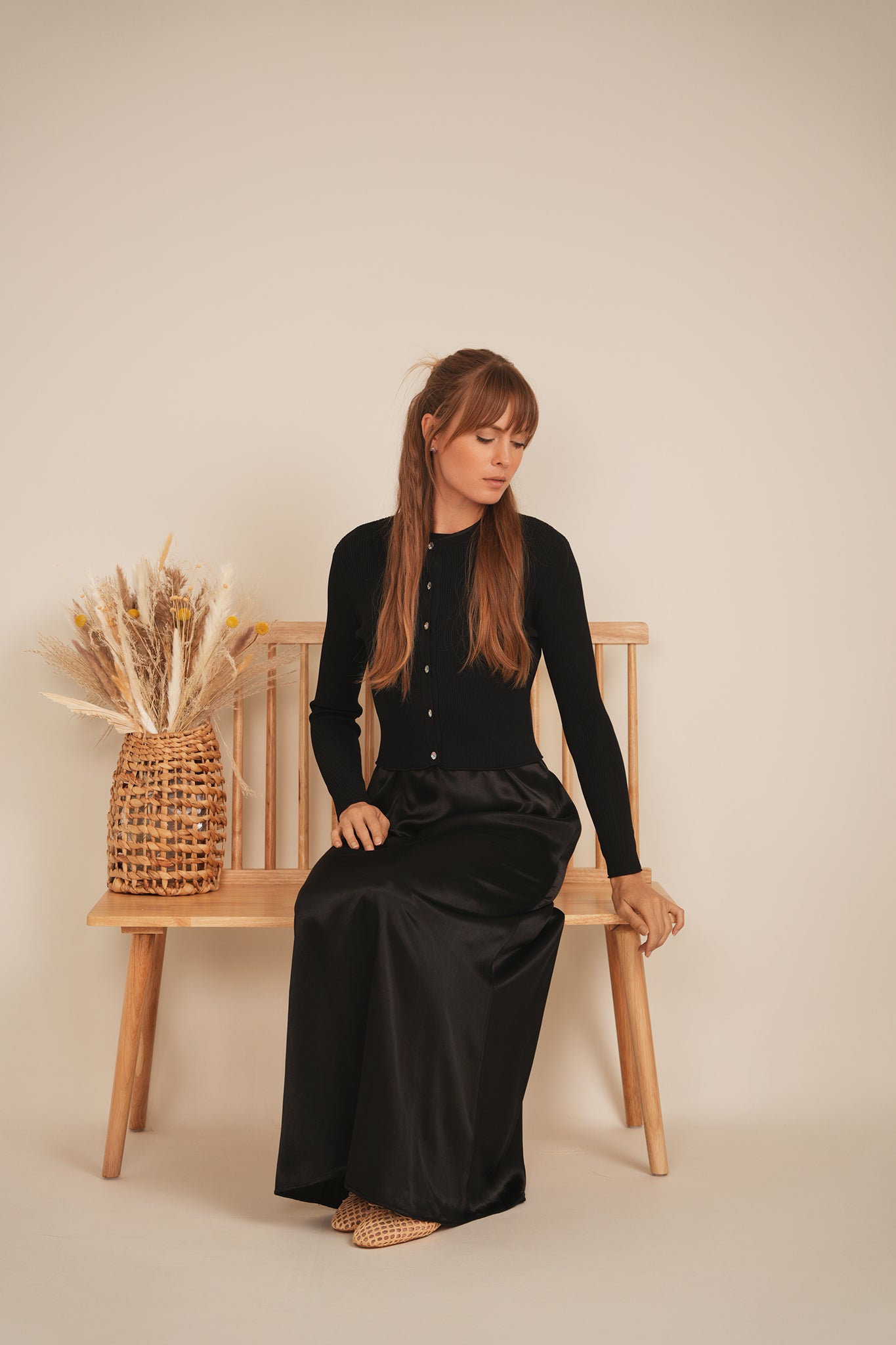 Cropped Knit Cardigan in by The Norway Club