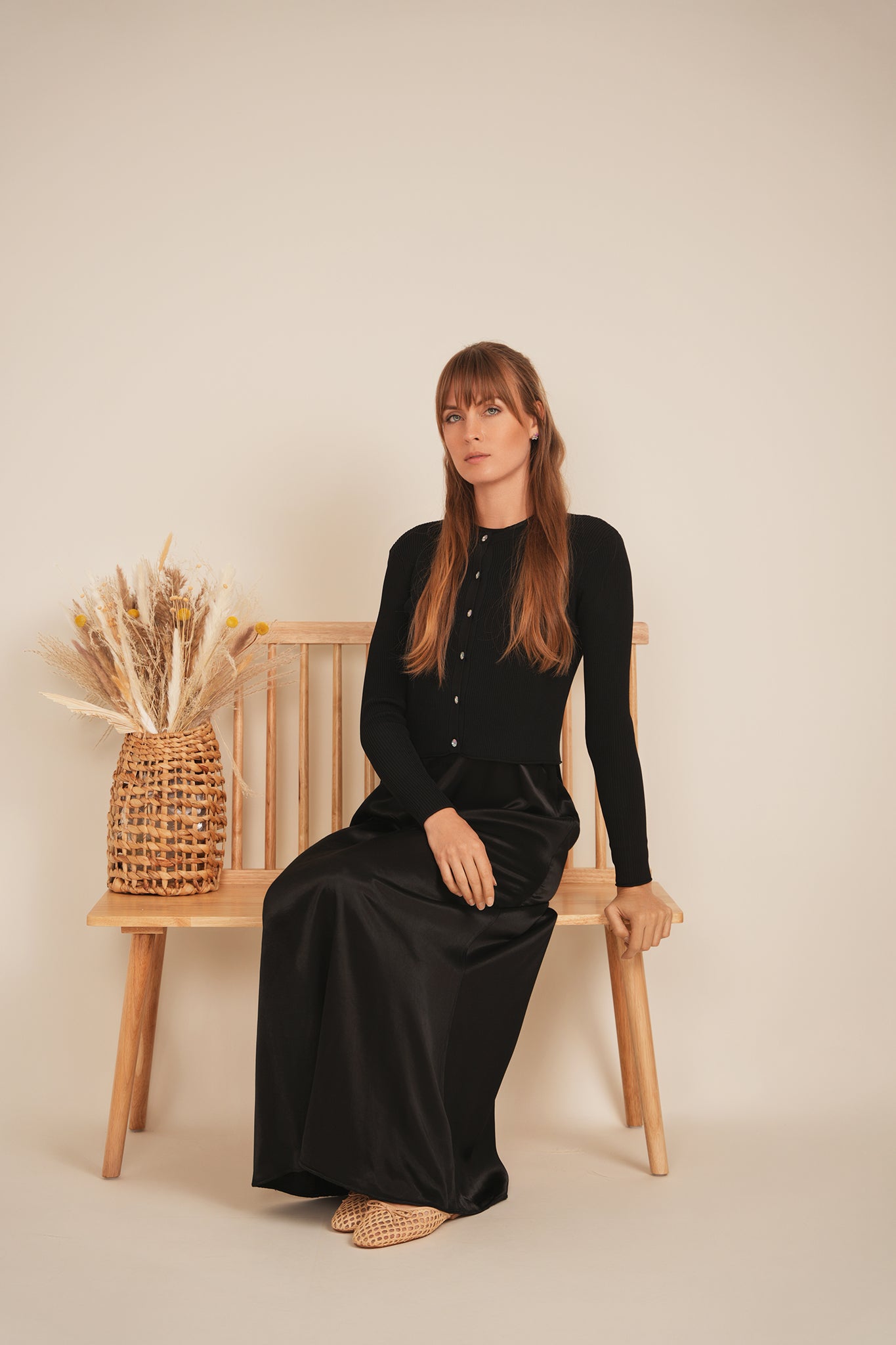 Cropped Knit Cardigan in by The Norway Club