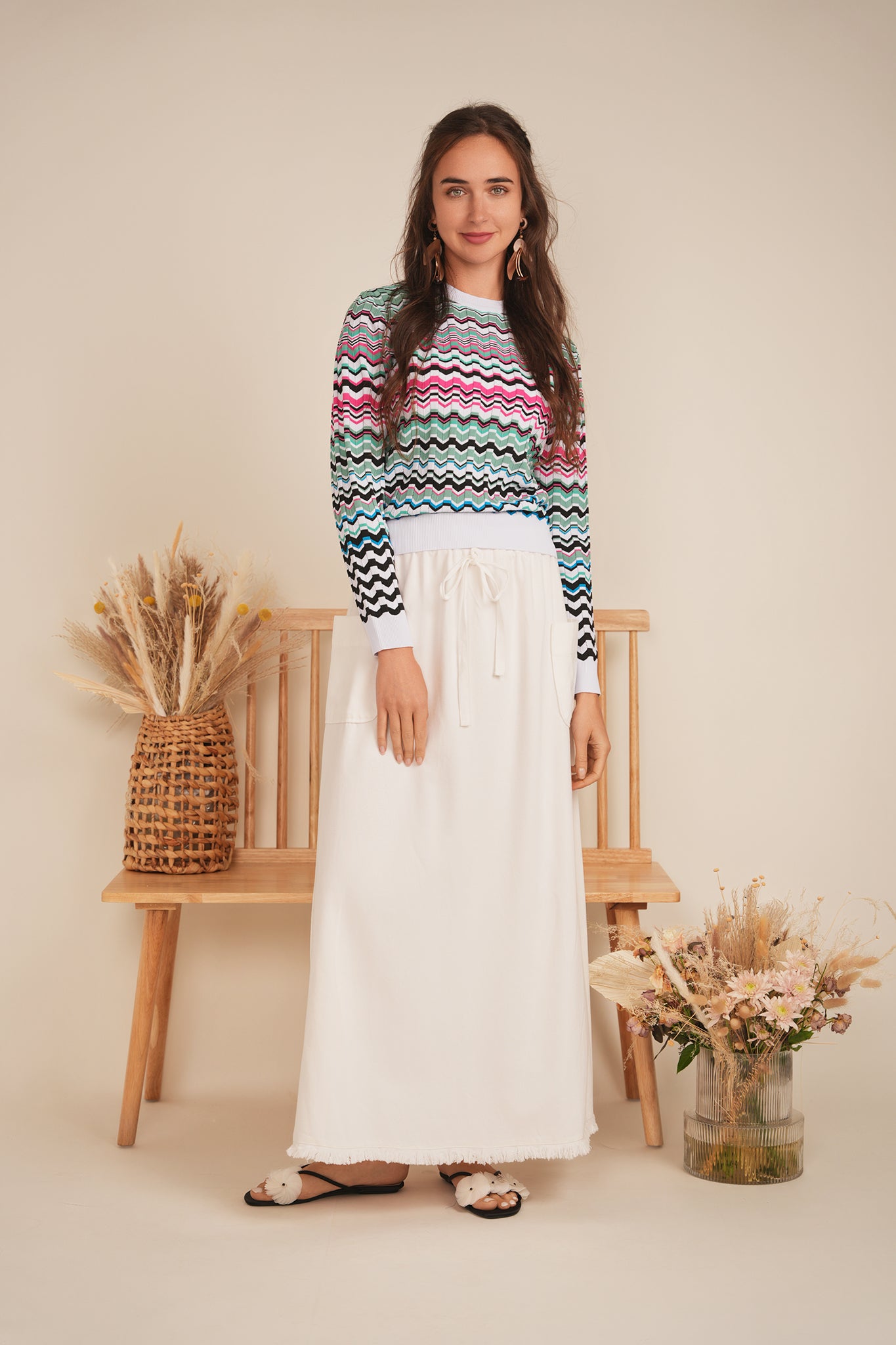 Crochet Knit Top in by Viva K