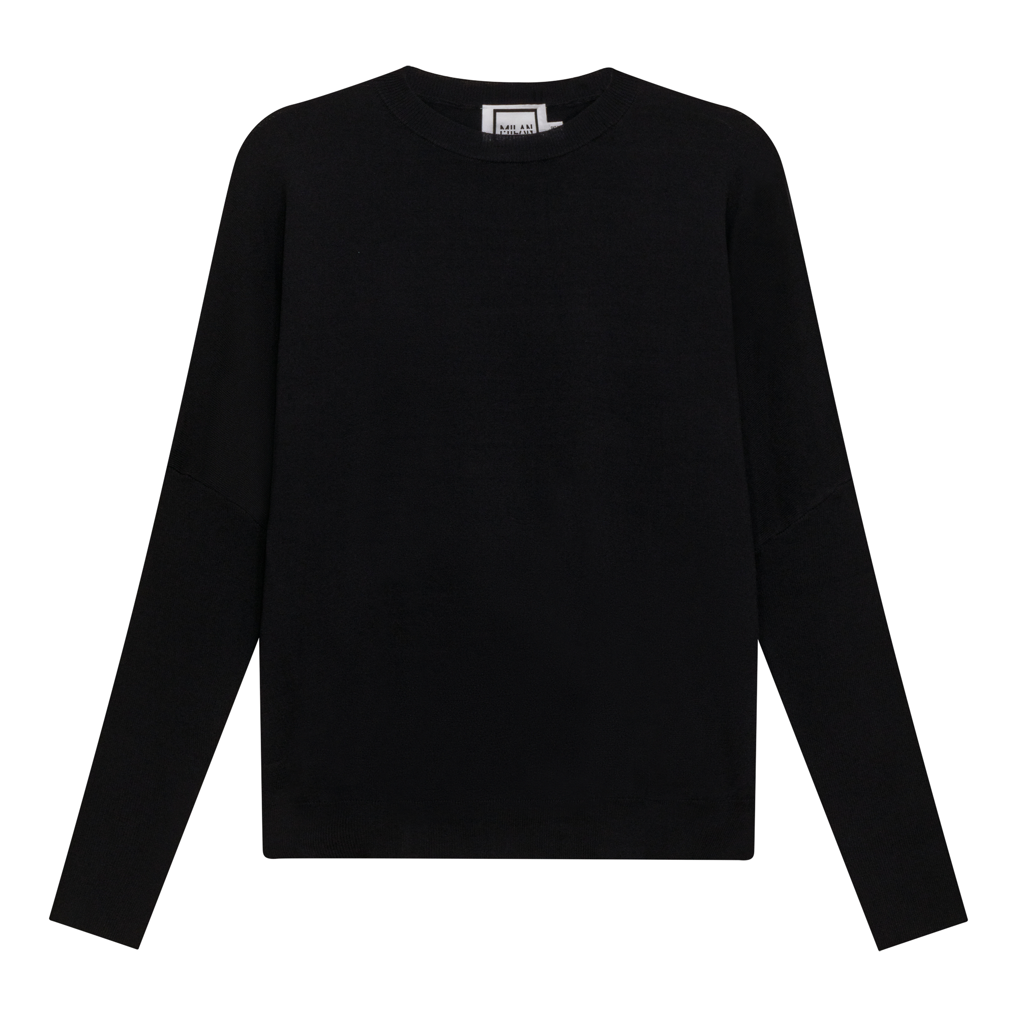 Dolman Knit Top in Black by Milan Italy