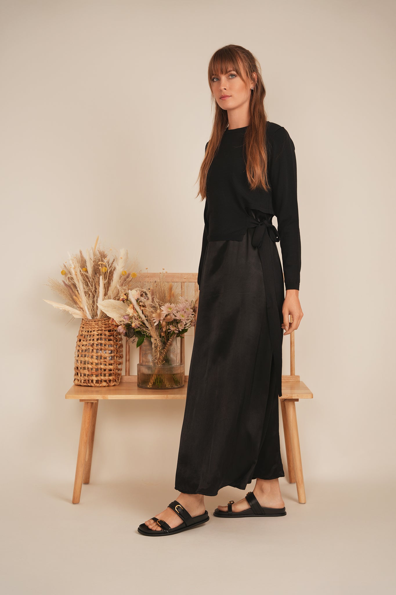 Cropped Tie Top in by Milan Italy