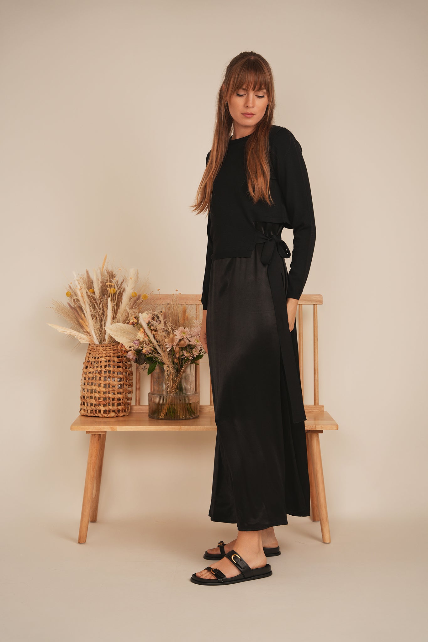 Cropped Tie Top in by Milan Italy