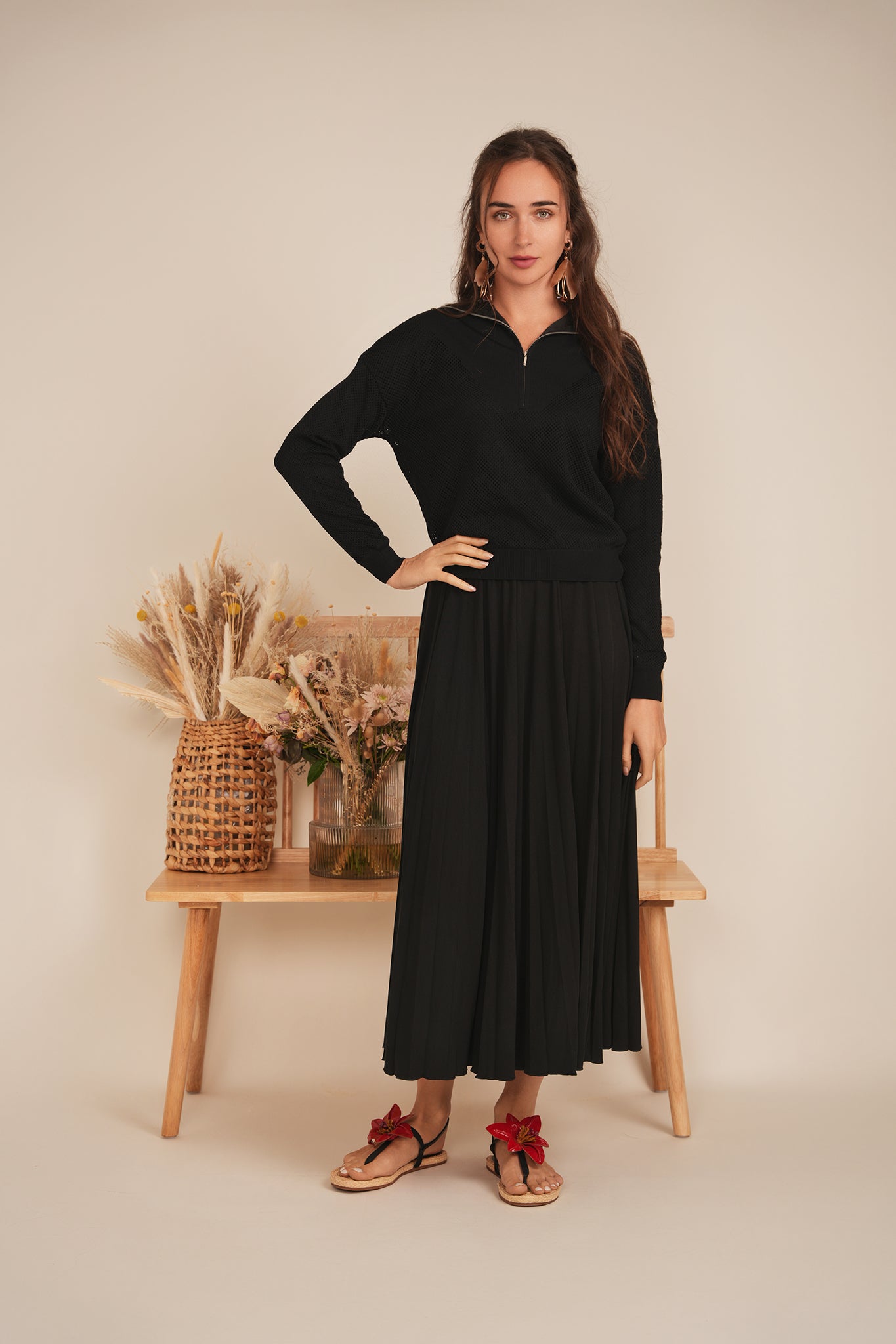 Crochet Zip Top in by Oops