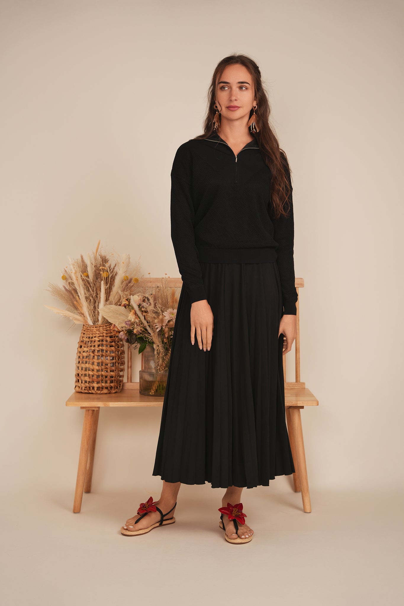 Crochet Zip Top in by Oops