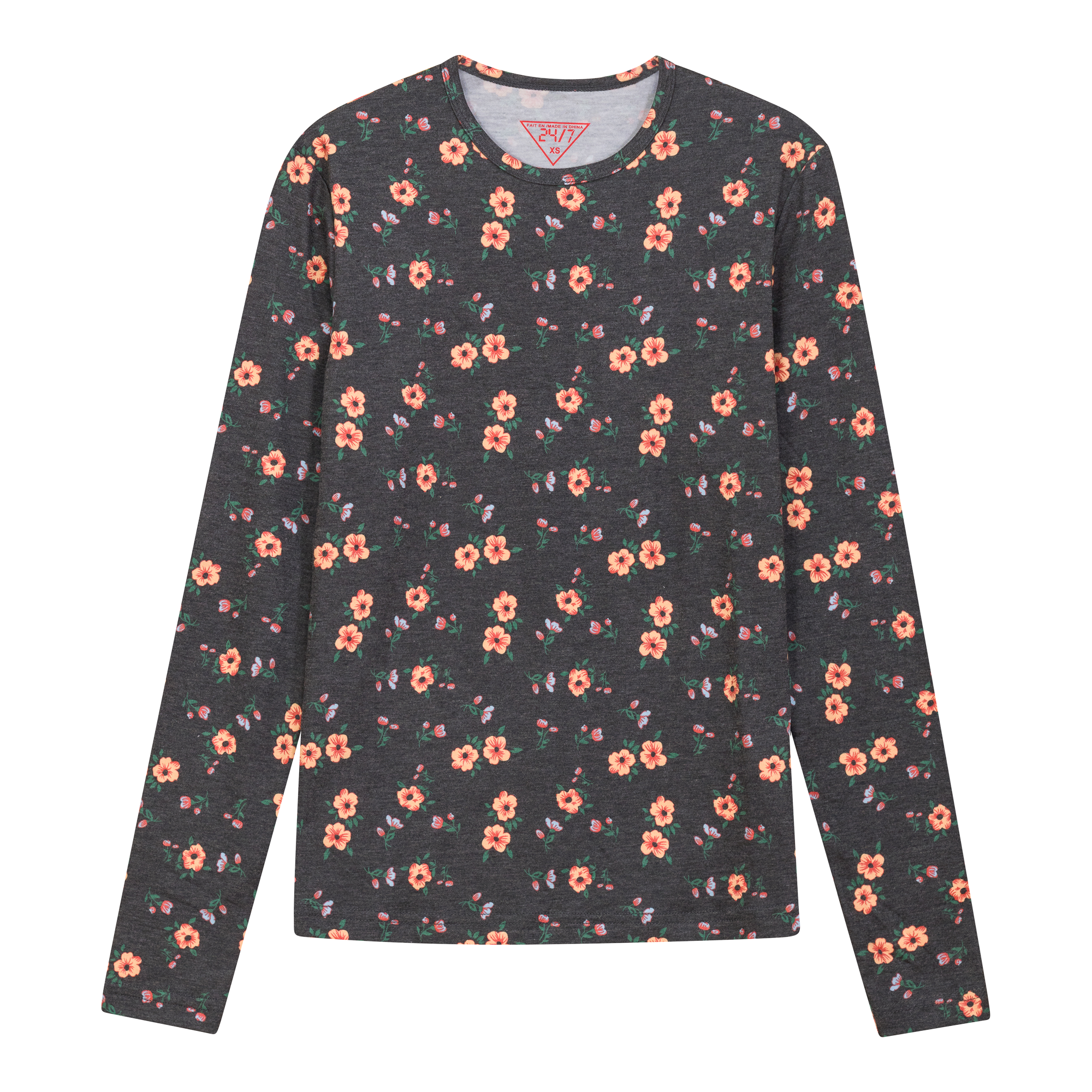 Printed Tee in Black by 24/7