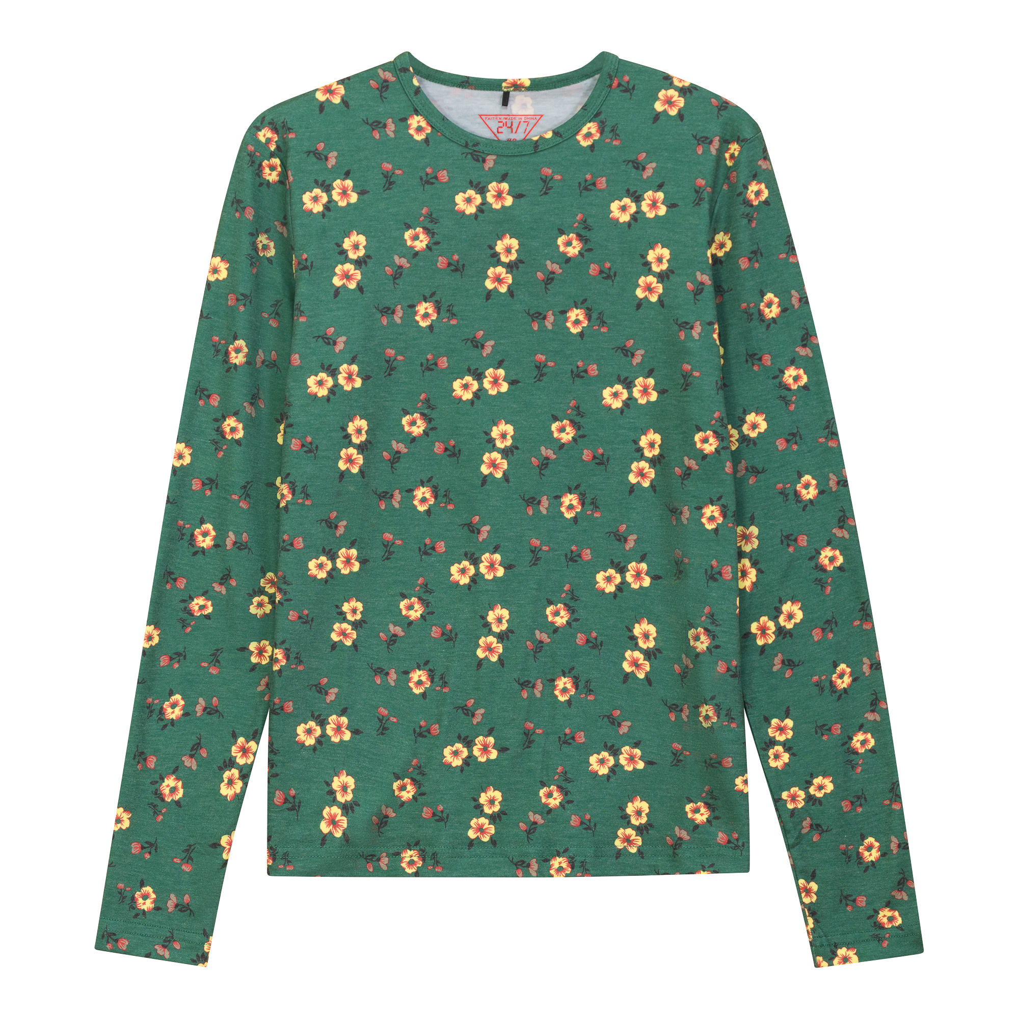 Printed Tee in Green by 24/7