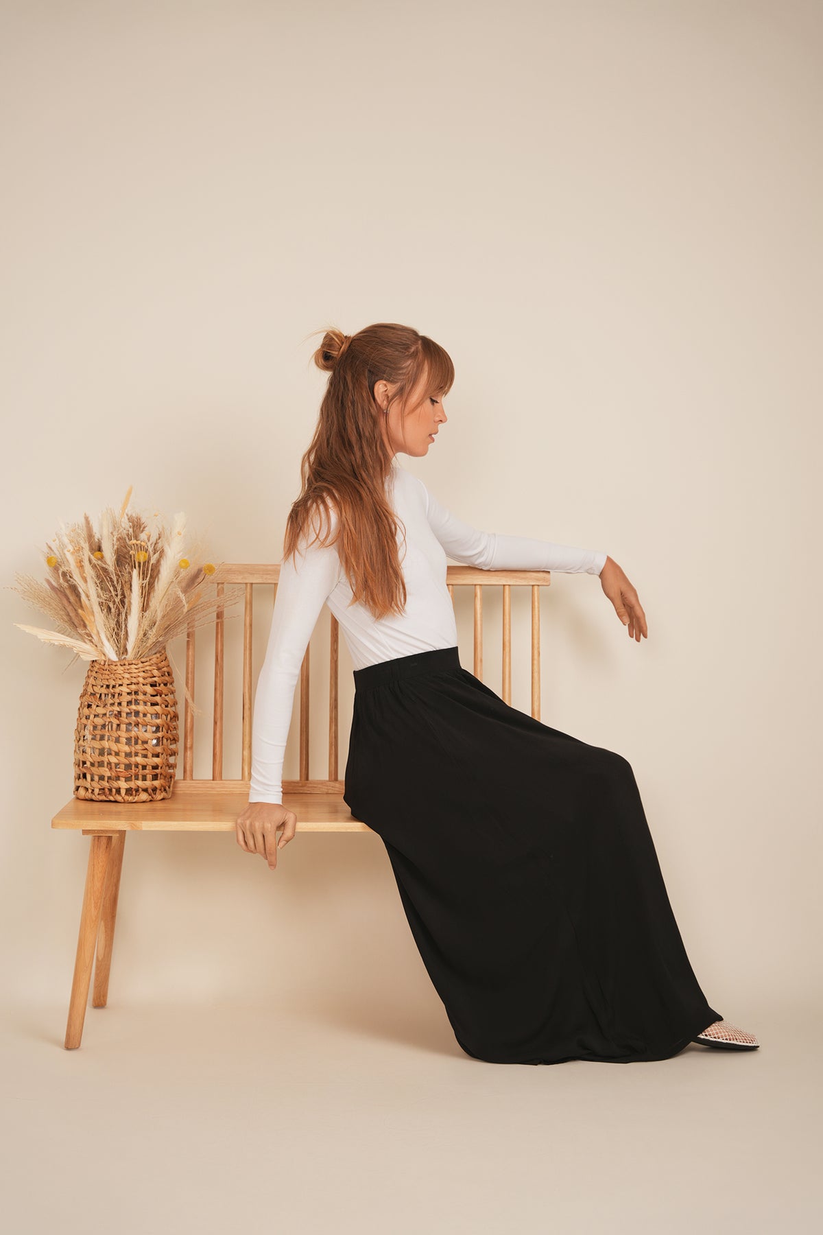 A Line Tencel Gauze Skirt in by Maxmrkt