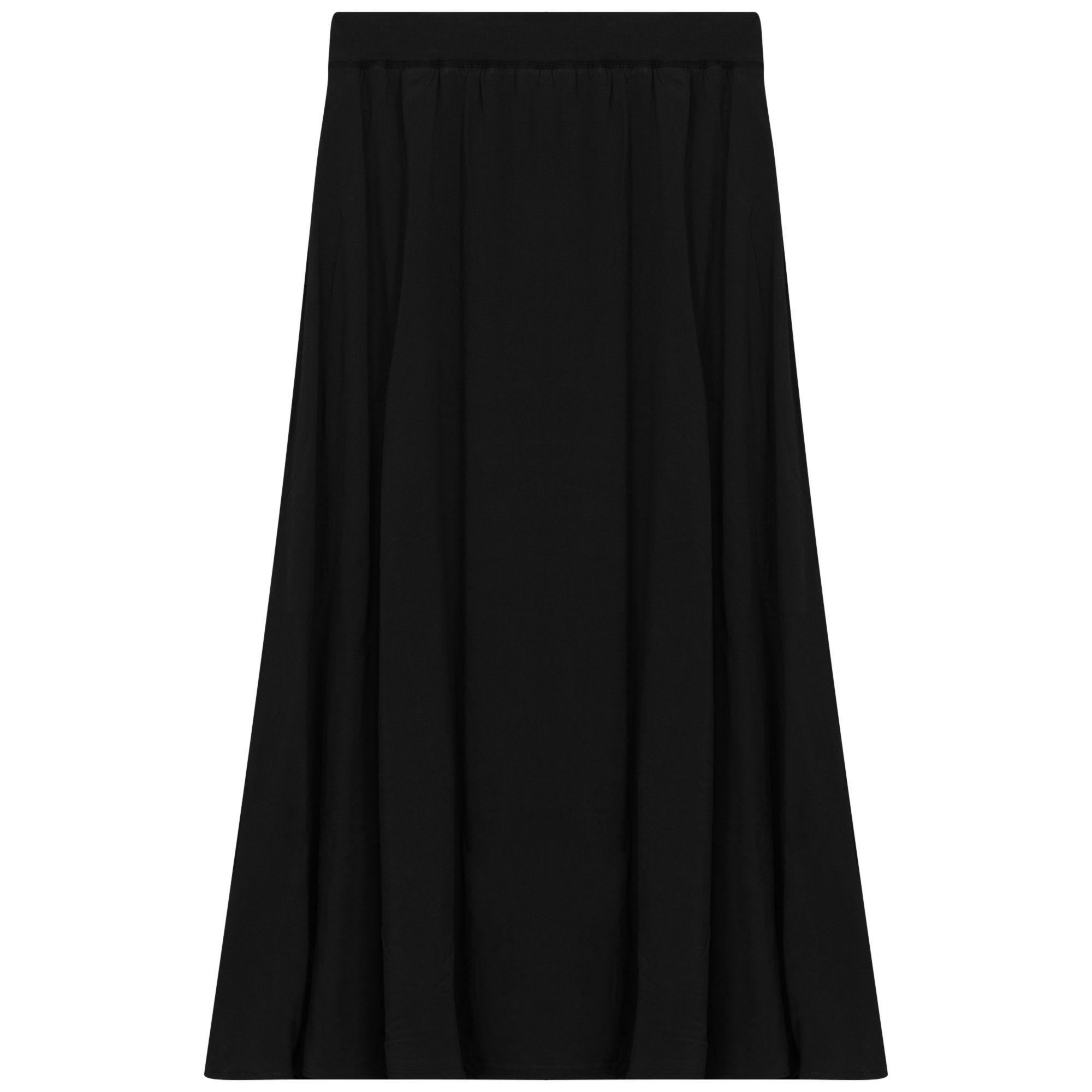 Midi Calf A Line Skirt in Black by Maxmrkt