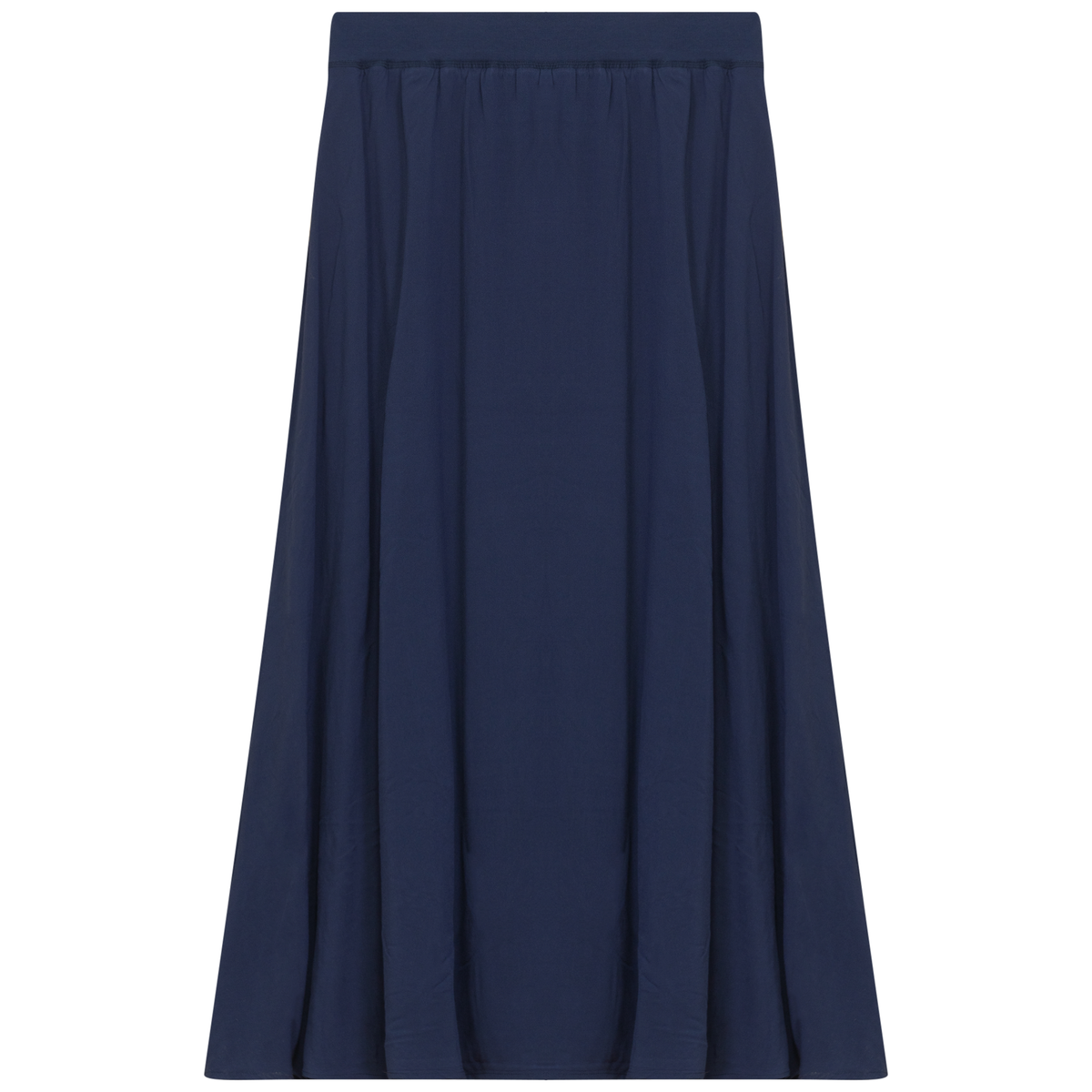 Midi Calf A Line Skirt in Dark Denim by Maxmrkt