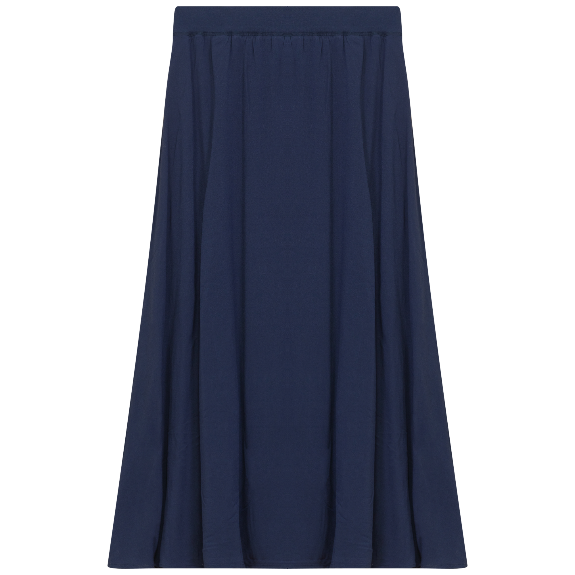 Midi Calf A Line Skirt in Dark Denim by Maxmrkt