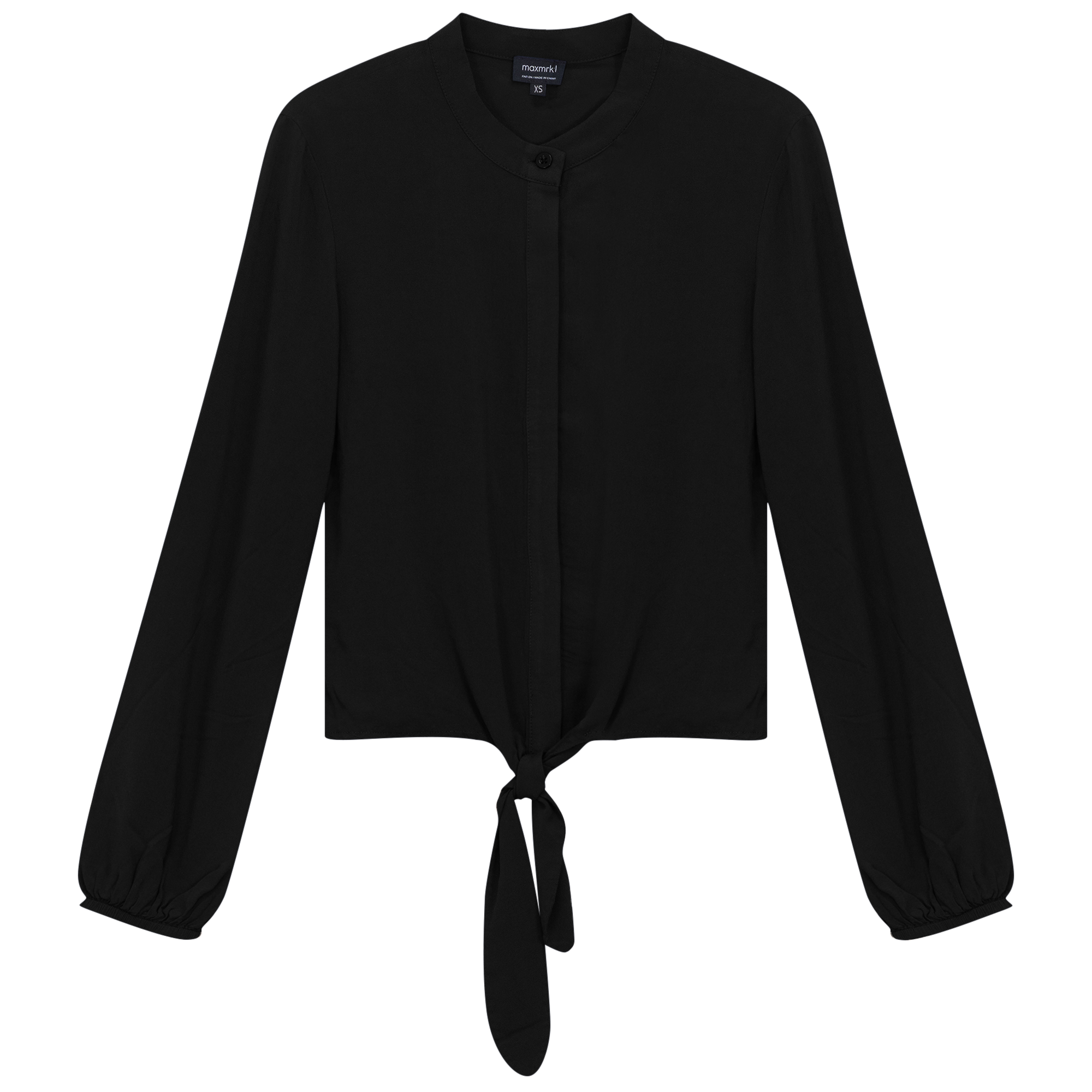 Button Down Tie Shirt in Black by Maxmrkt