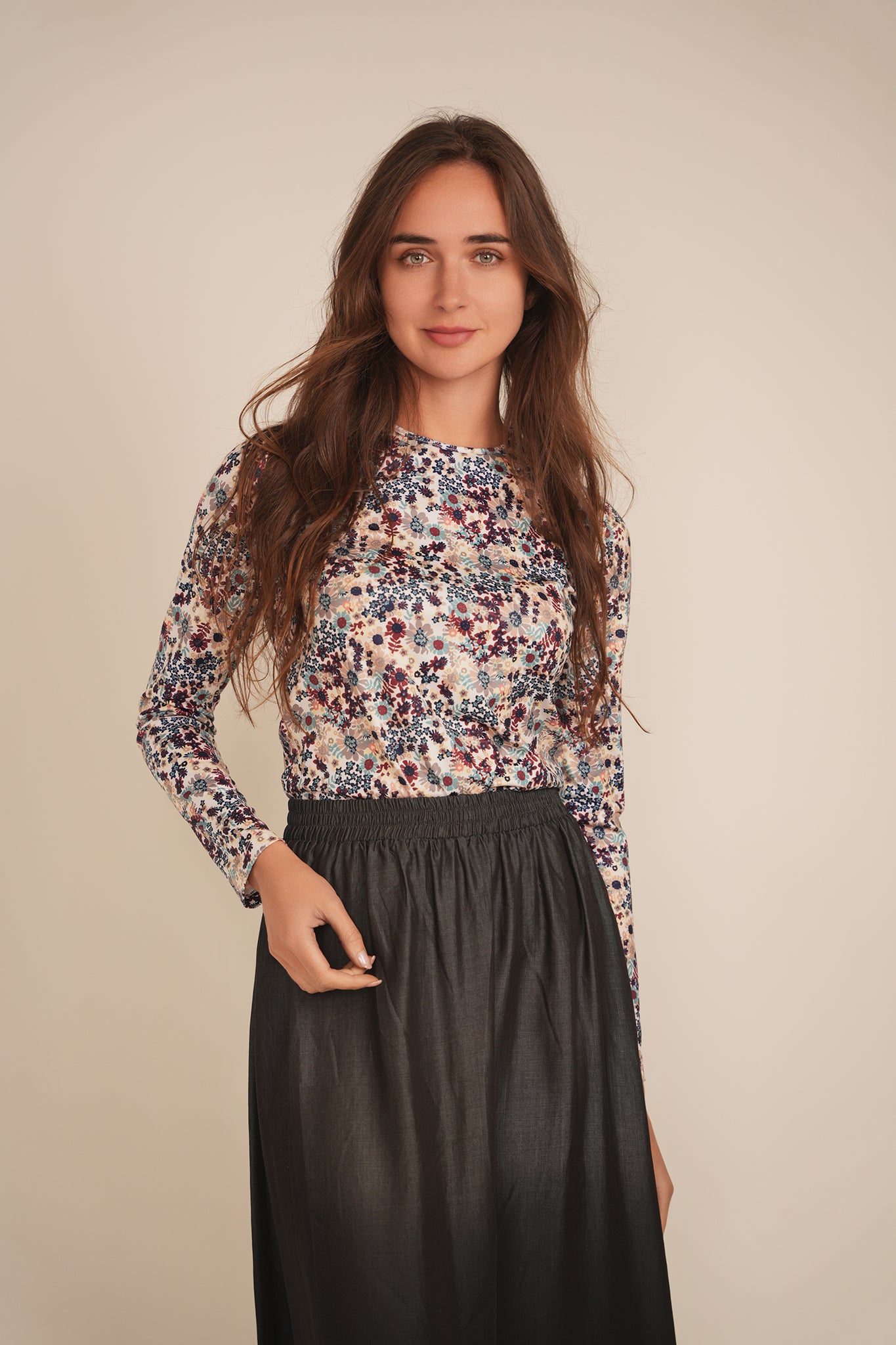 Printed Long Sleeve Tee in by 24/7