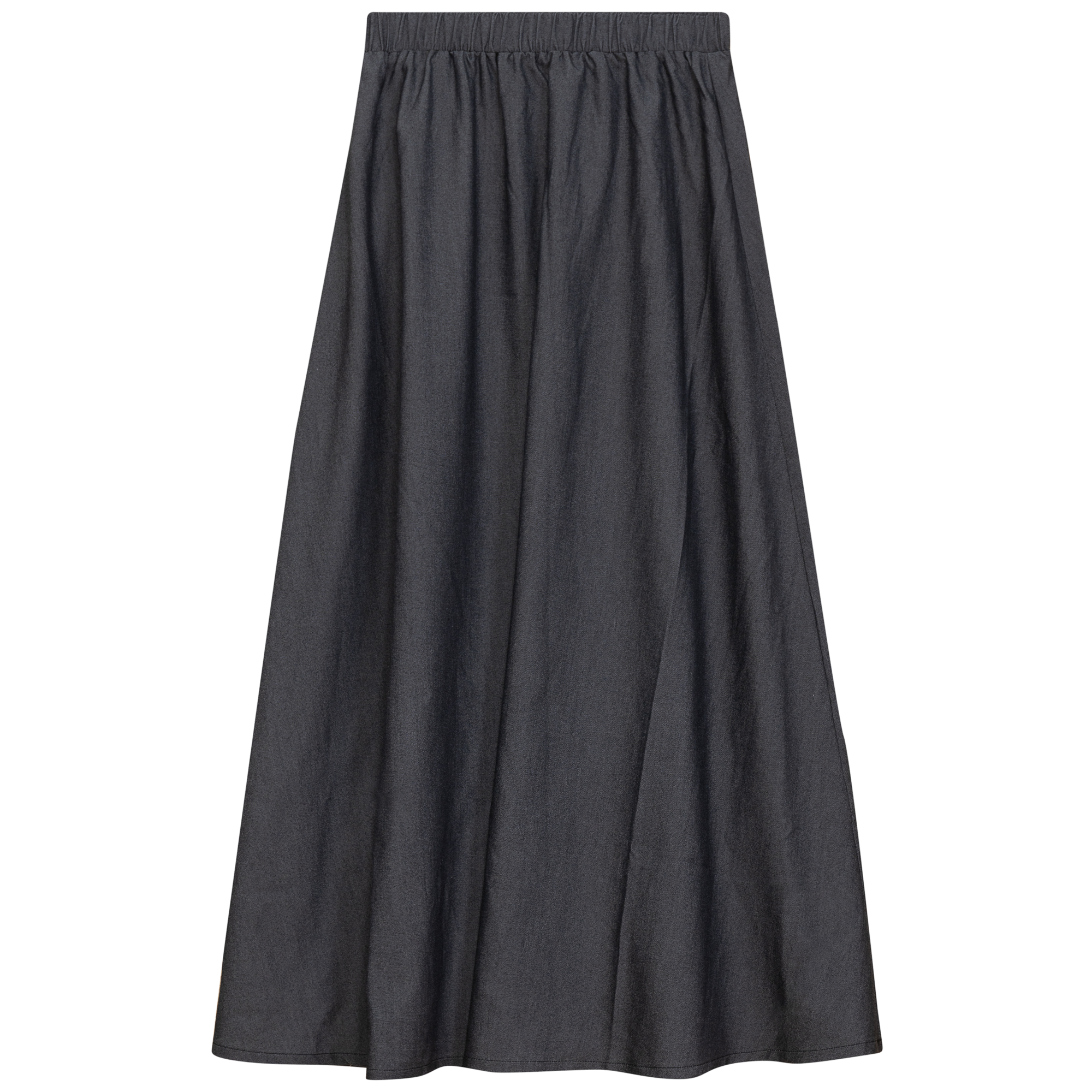 Lades Pull On Skirt in Black Denim by Faves