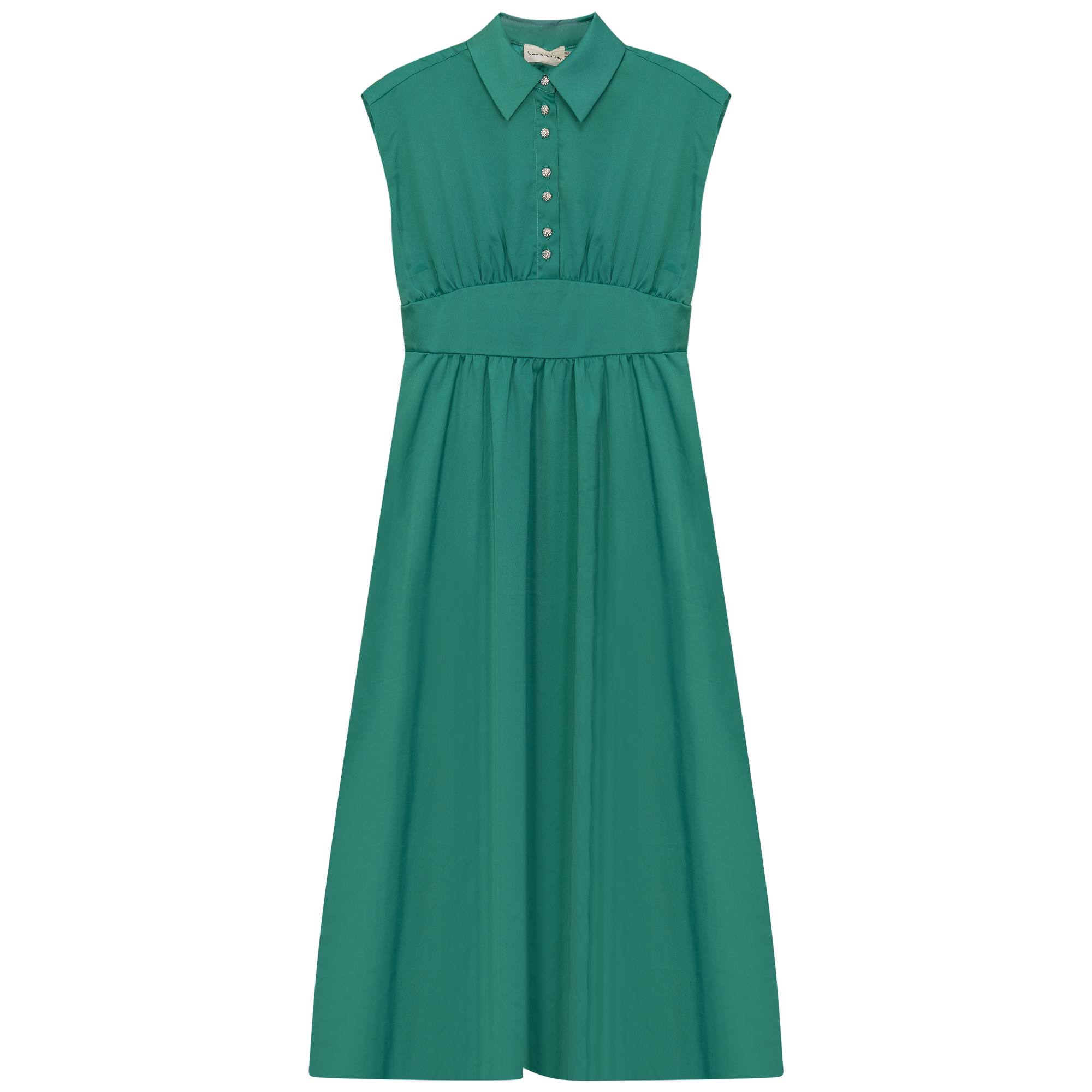 Cotton Satin Jumper in EMERALD by Coco de la Mour