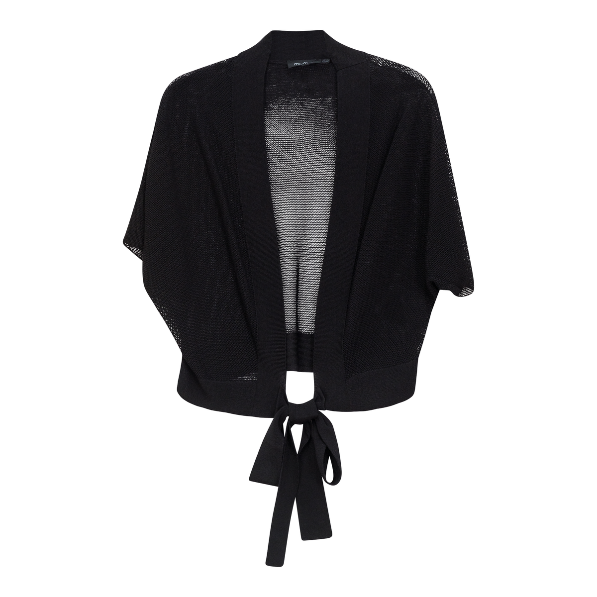 Crochet Tie Bolero in Black by MiuMax