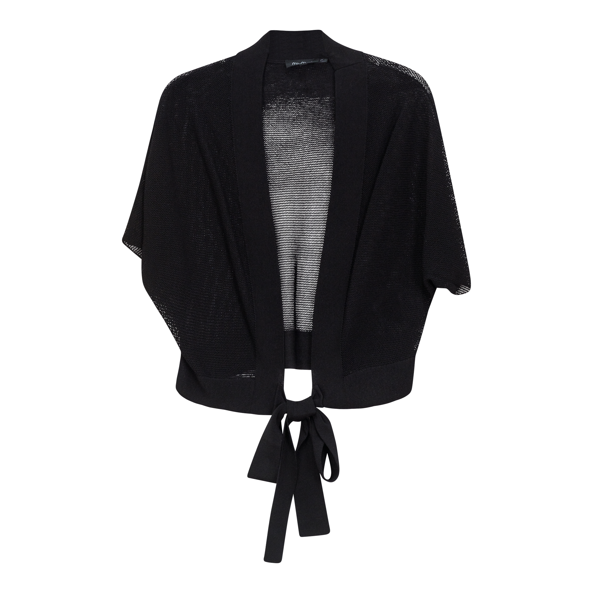 Crochet Tie Bolero in Black by MiuMax