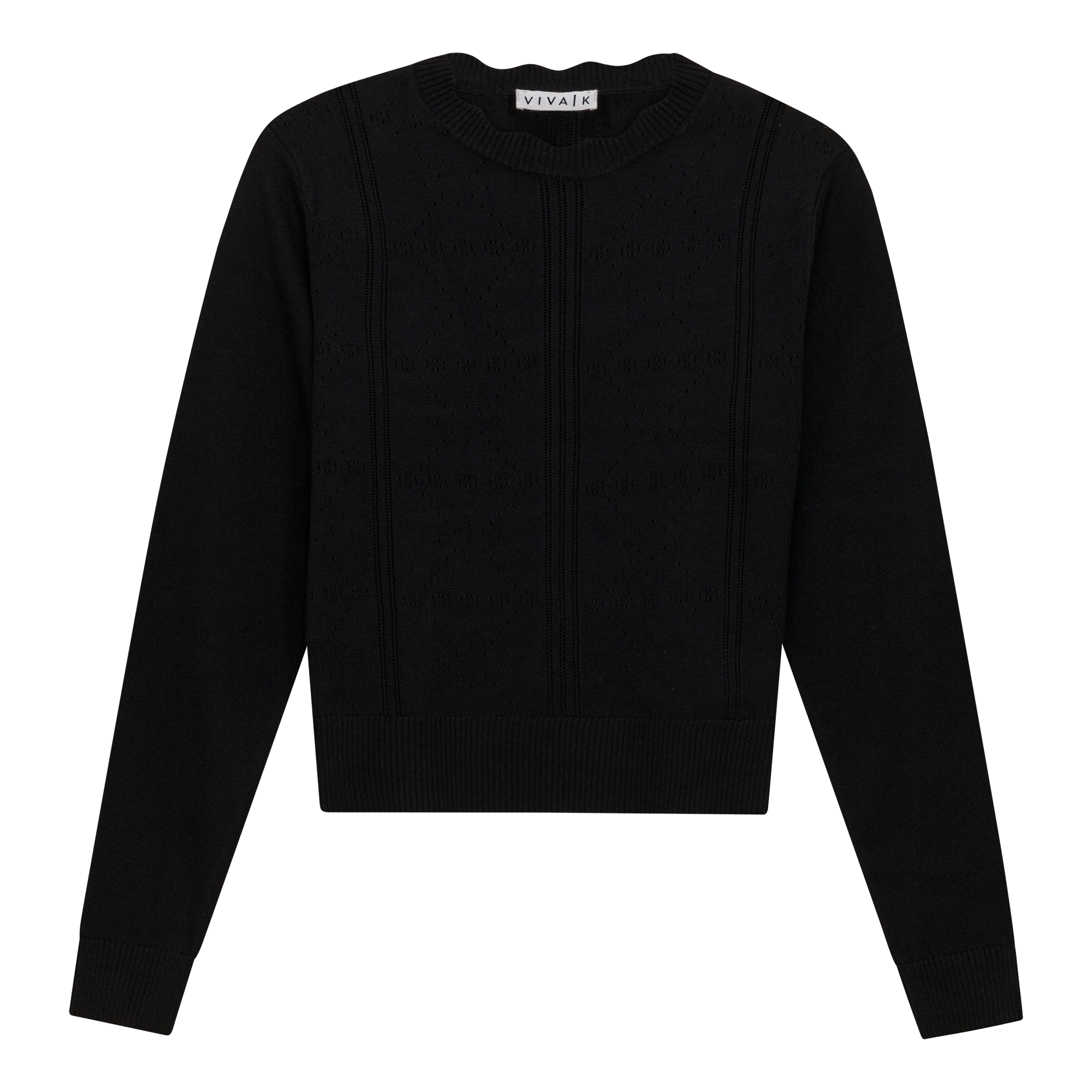 Crochet Top in Black by Viva K