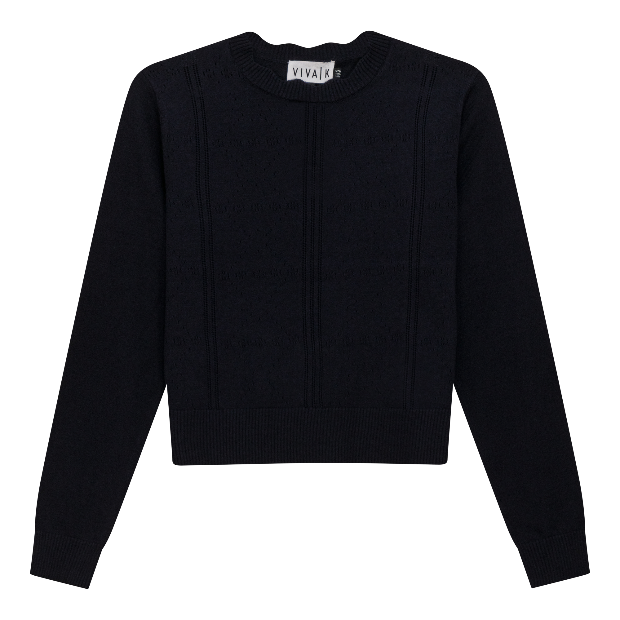 Crochet Top in Dark Navy by Viva K