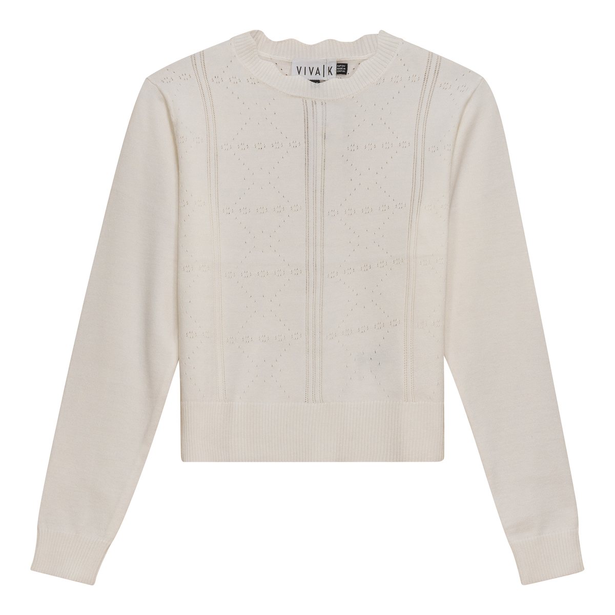 Crochet Top in Off White by Viva K
