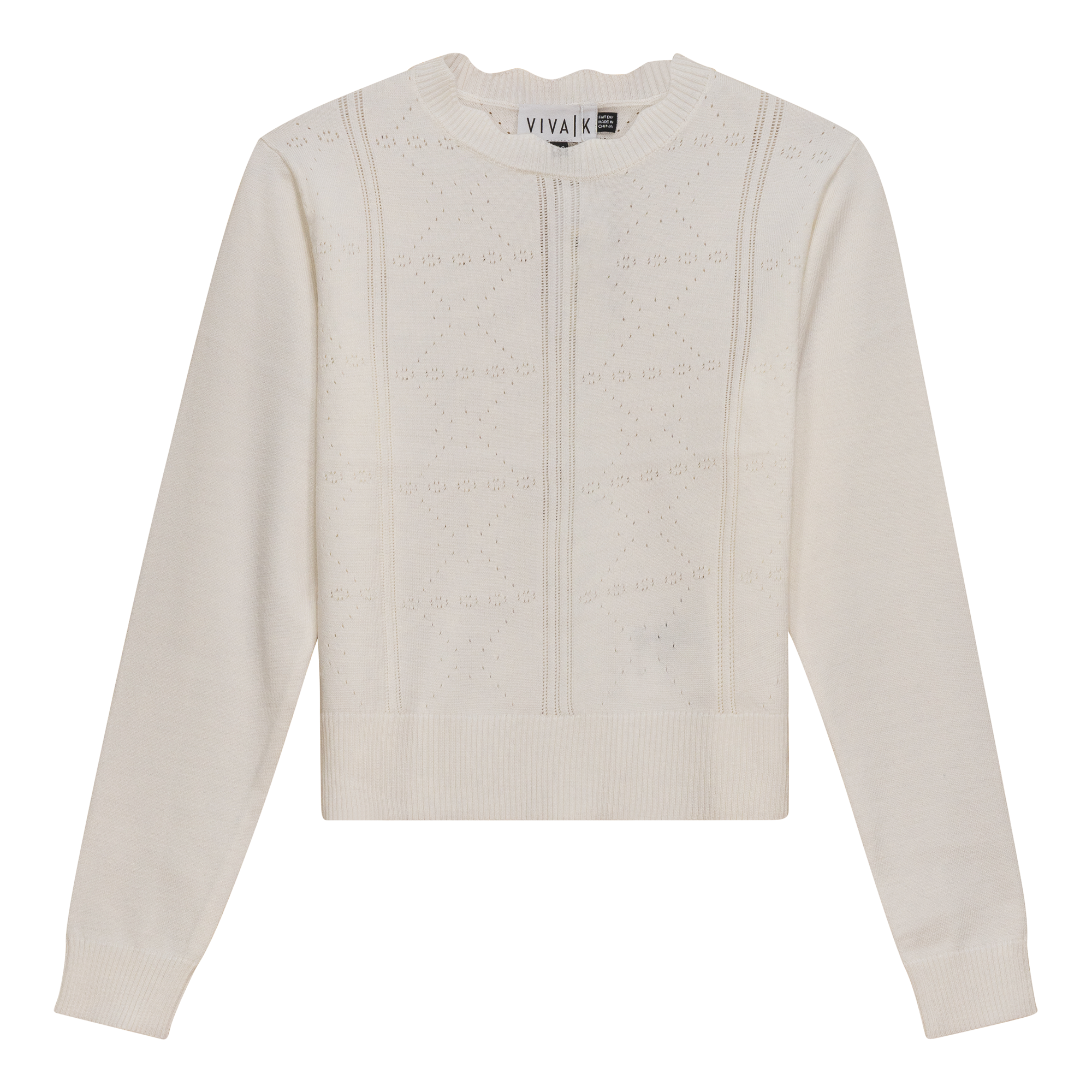 Crochet Top in Off White by Viva K