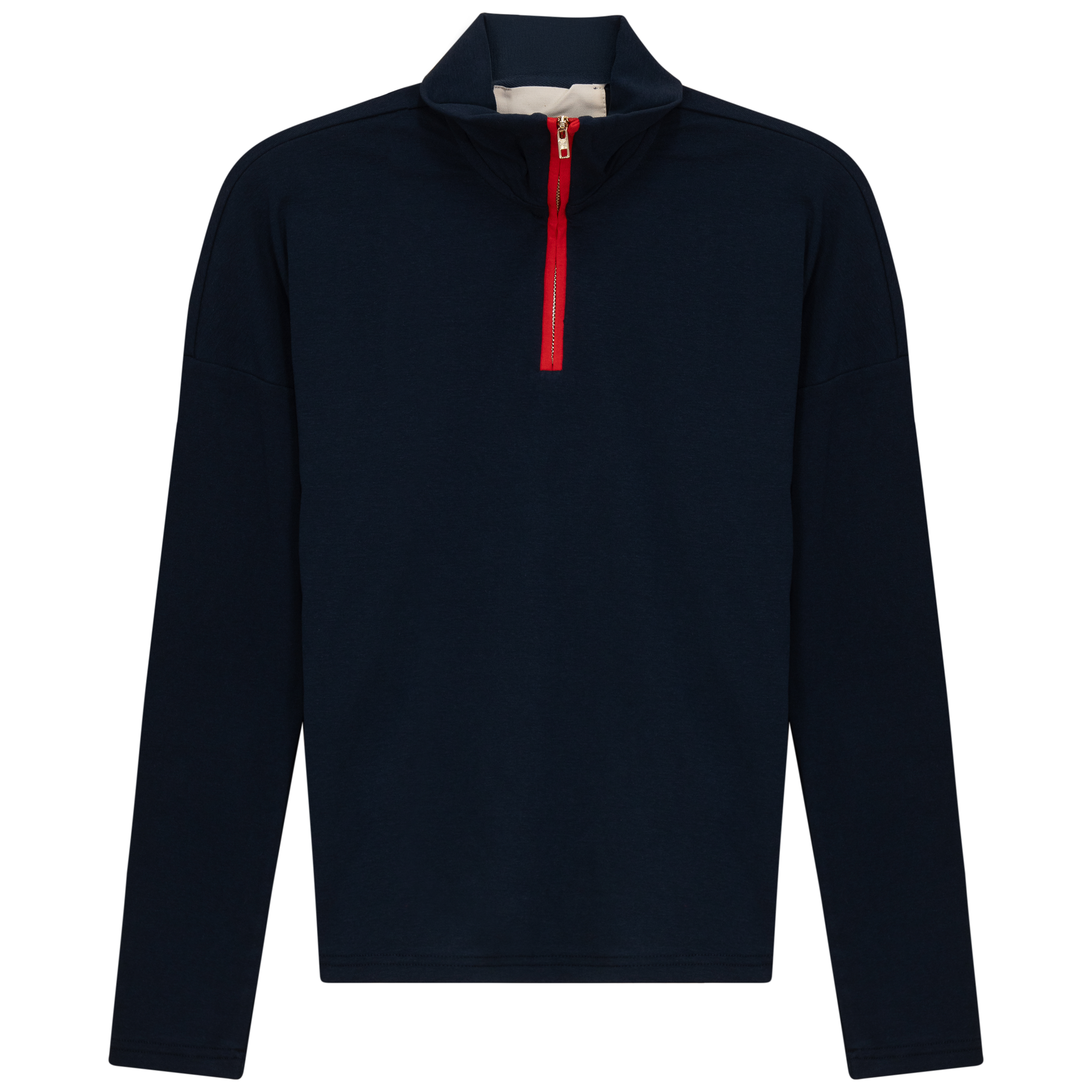 Color Blocked Henley Tee in Dark Denim by Hashtag