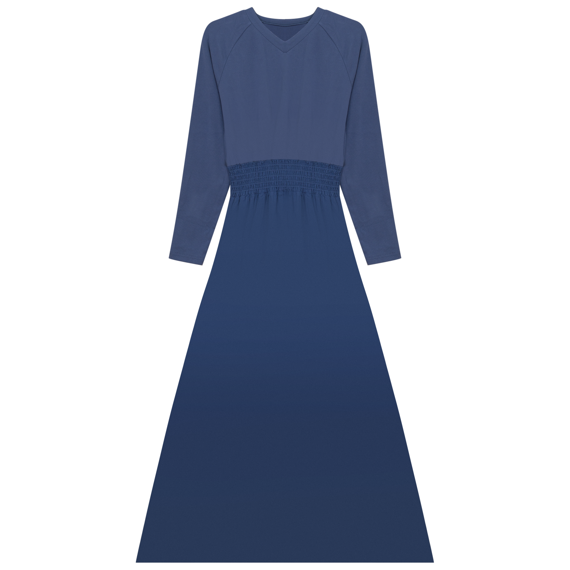 Maxi V Neck Combo Dress in by Red Myth